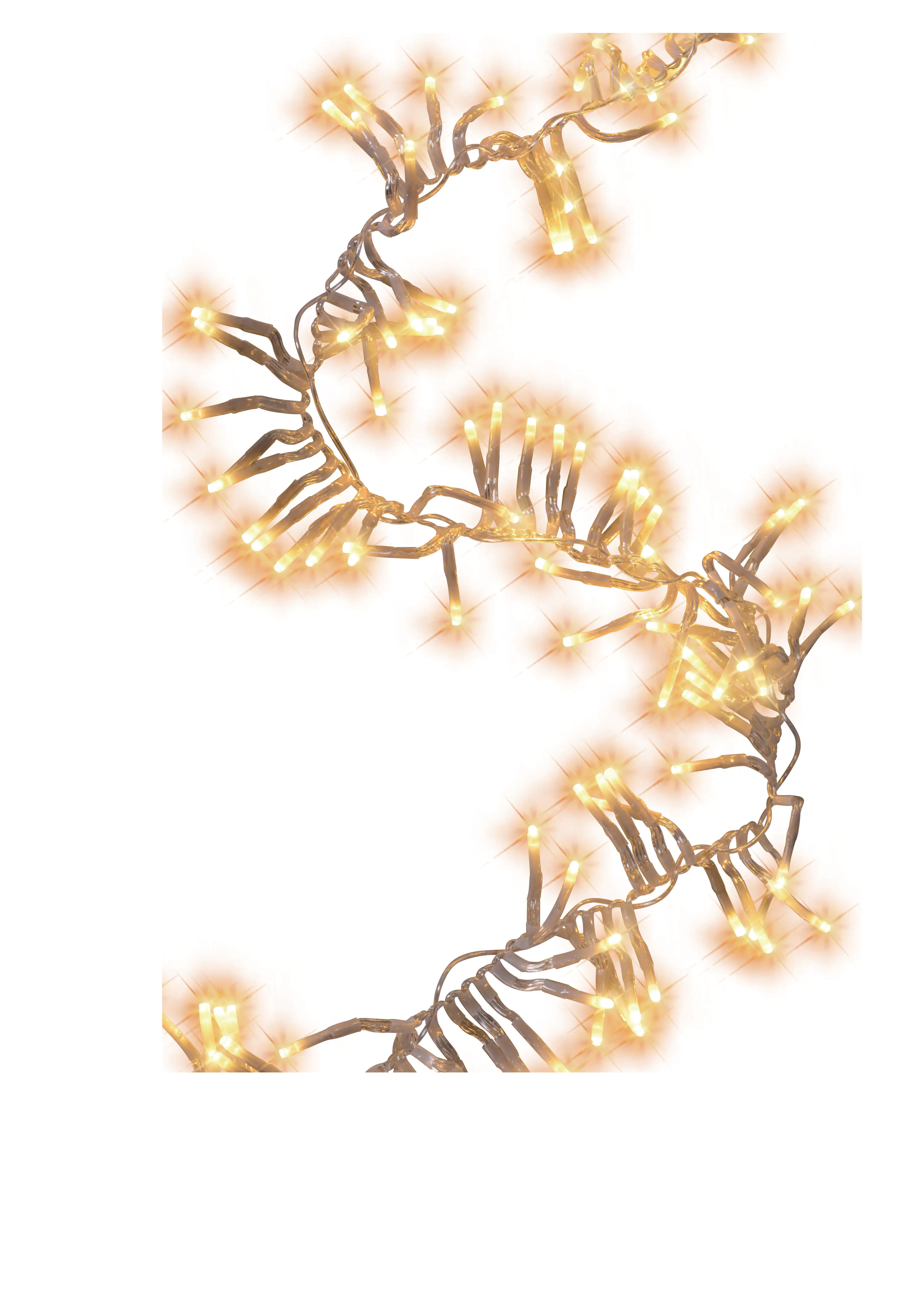 TrendLine LED-Lichterkette Cluster Außen 3 m warmweiß-transparent mit Timer, Dimmer