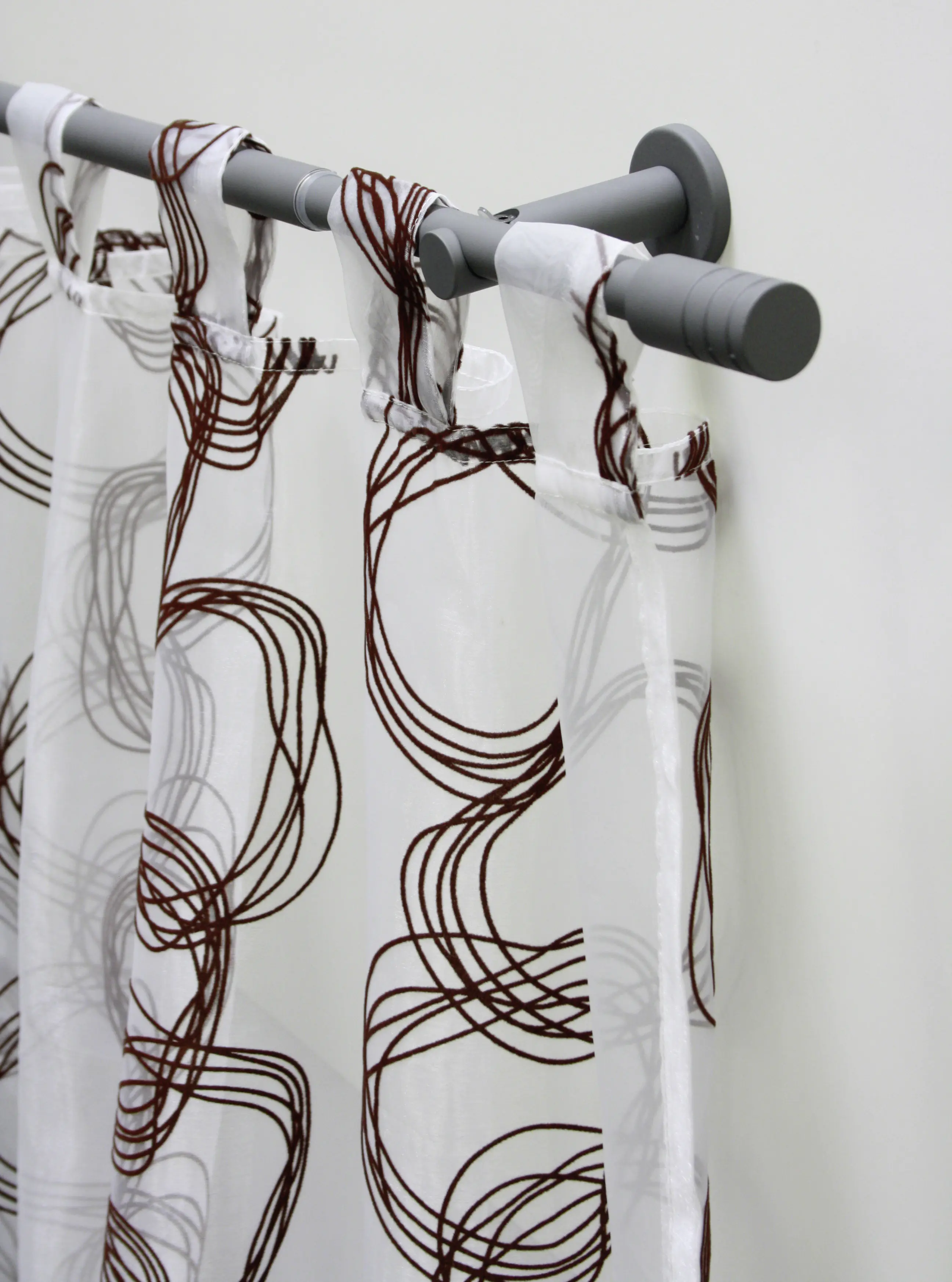 Gardinia Gardinenstangen-Set Elba Zylinder 1-Lauf Ø 16-19 mm Steingrau 190 cm - 340 cm