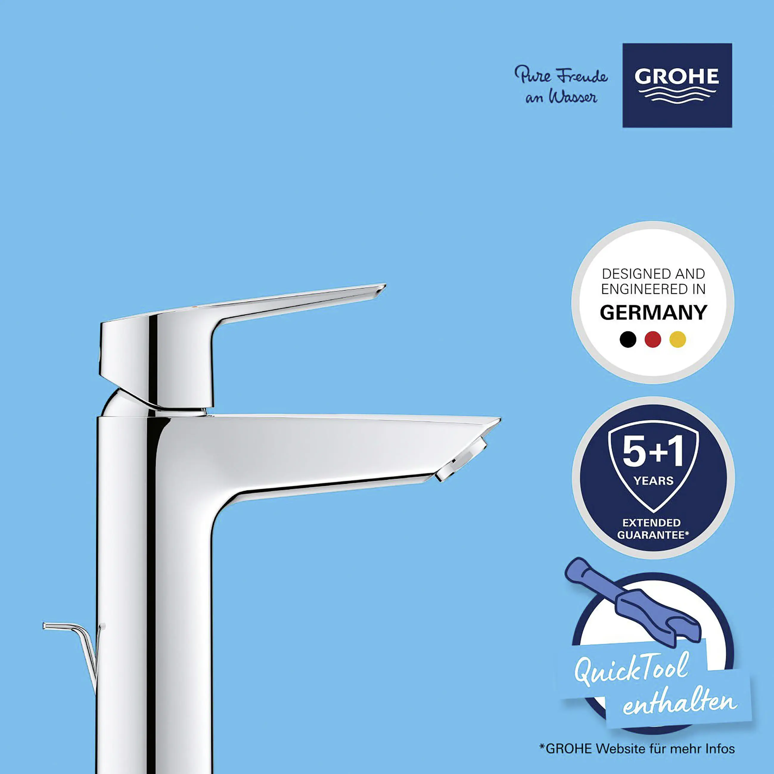Grohe Quickfix Waschtischarmatur Start M-Size verchromt