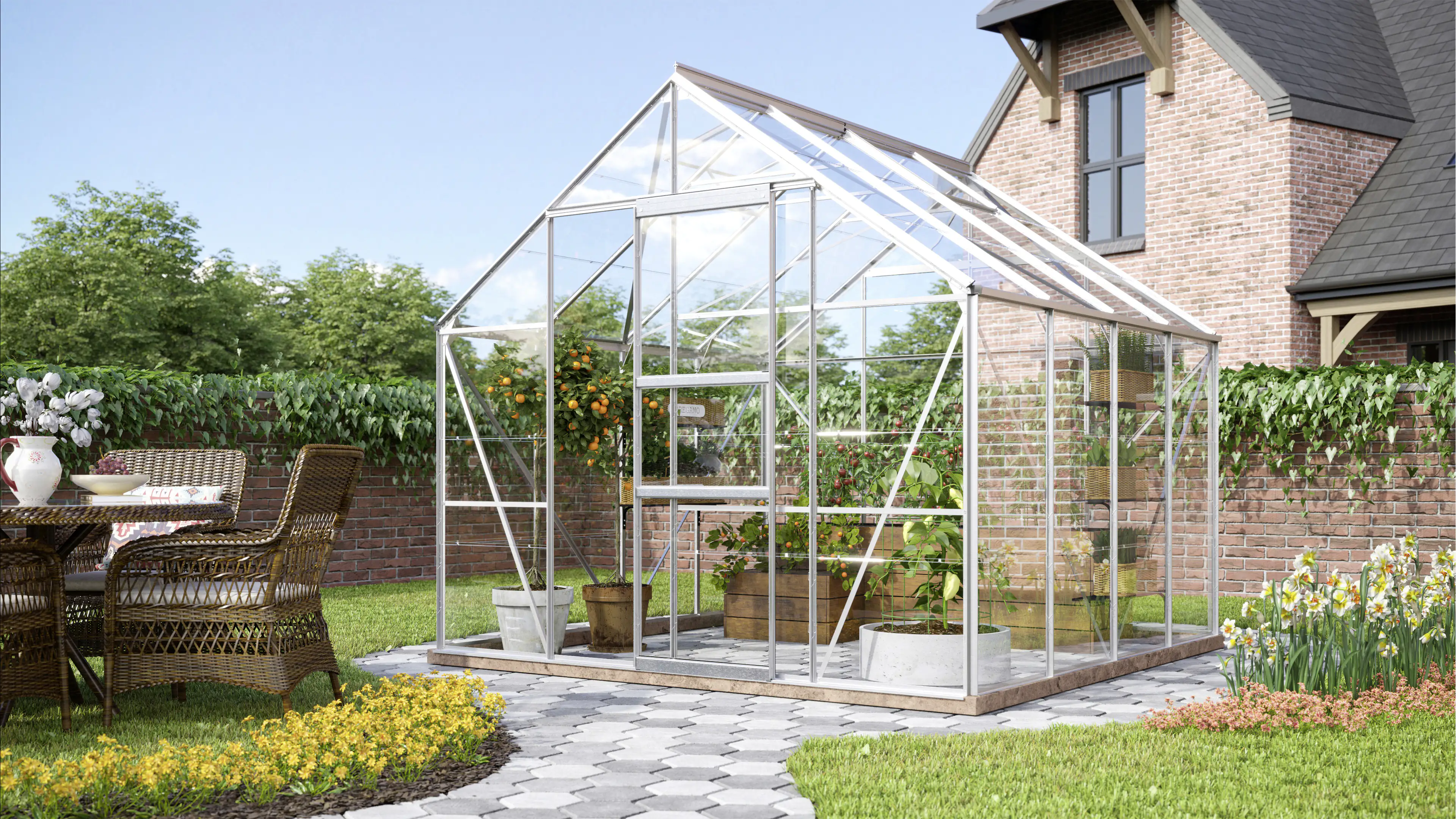 Vitavia Gewächshaus Merkur 6700 254 x 254 cm 3 mm Sicherheitsglas Vitavia Gewächshaus Merkur 6700 254 x 254 cm 3 mm Sicherheitsglas