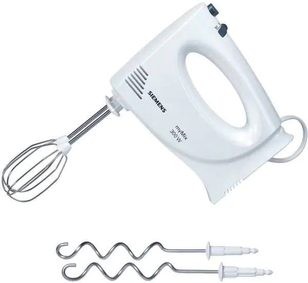 Siemens Handmixer MQ95020N weiß-blau 300 Watt, 4 Stufen