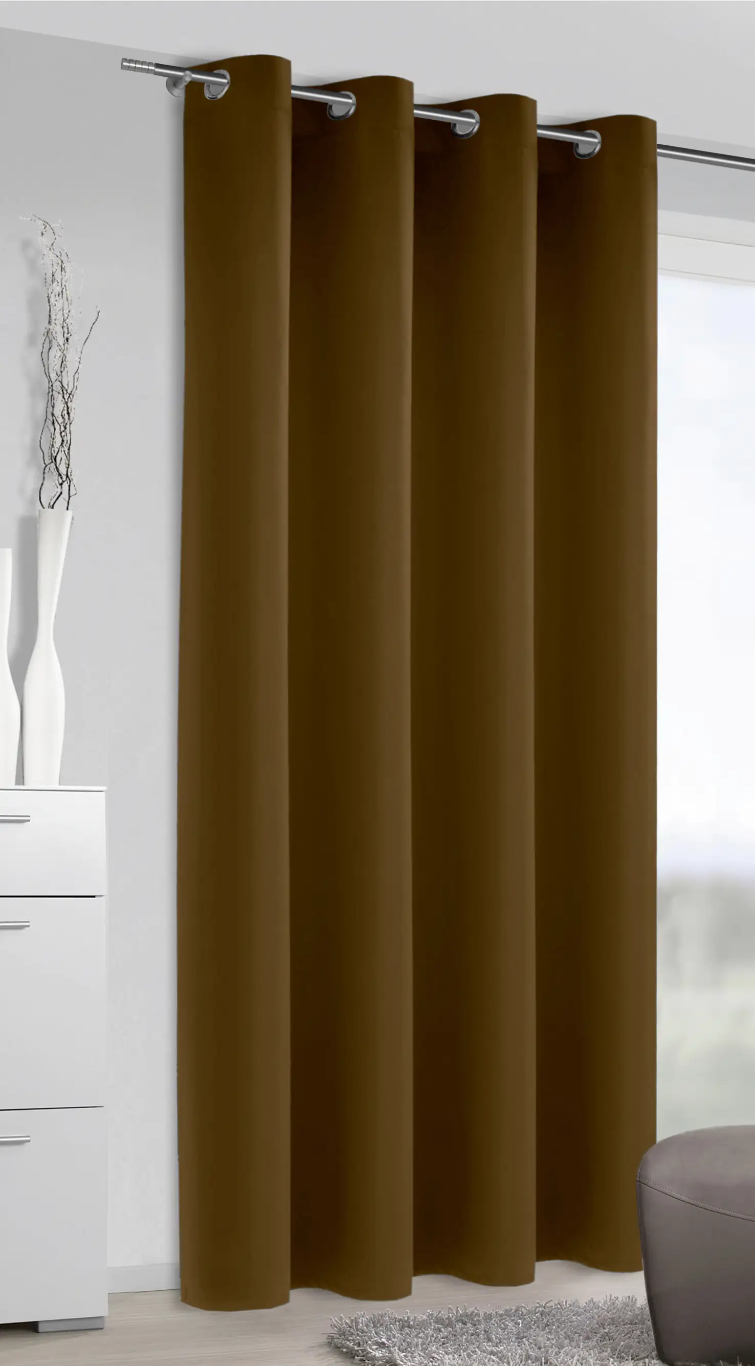 Neusser Collection Ösenschal schoko, 140 x 245 cm