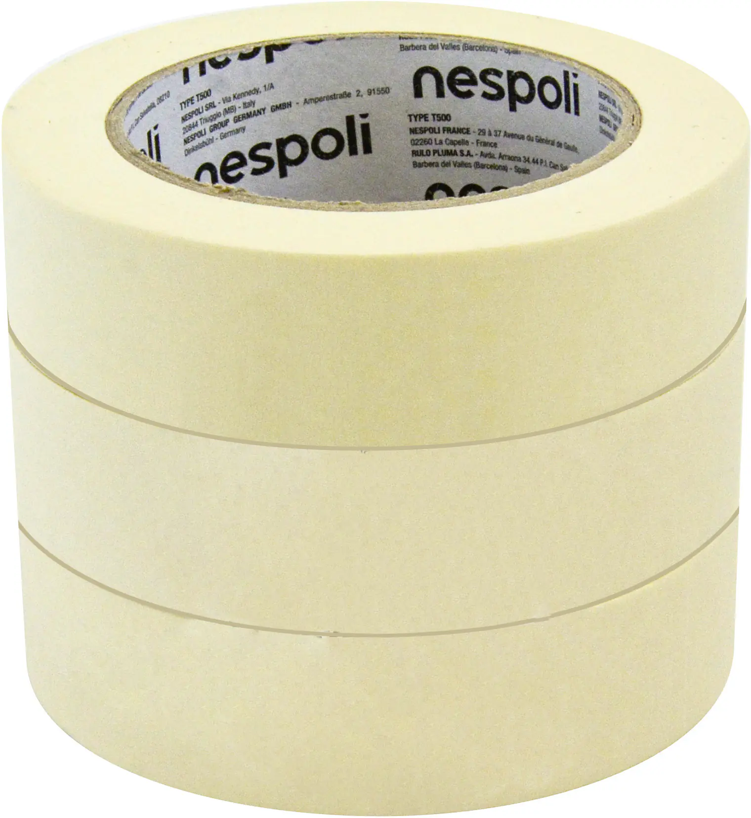 Nespoli Flachkreppband Turm gelb 30 mm x 50 m - 3 Stück