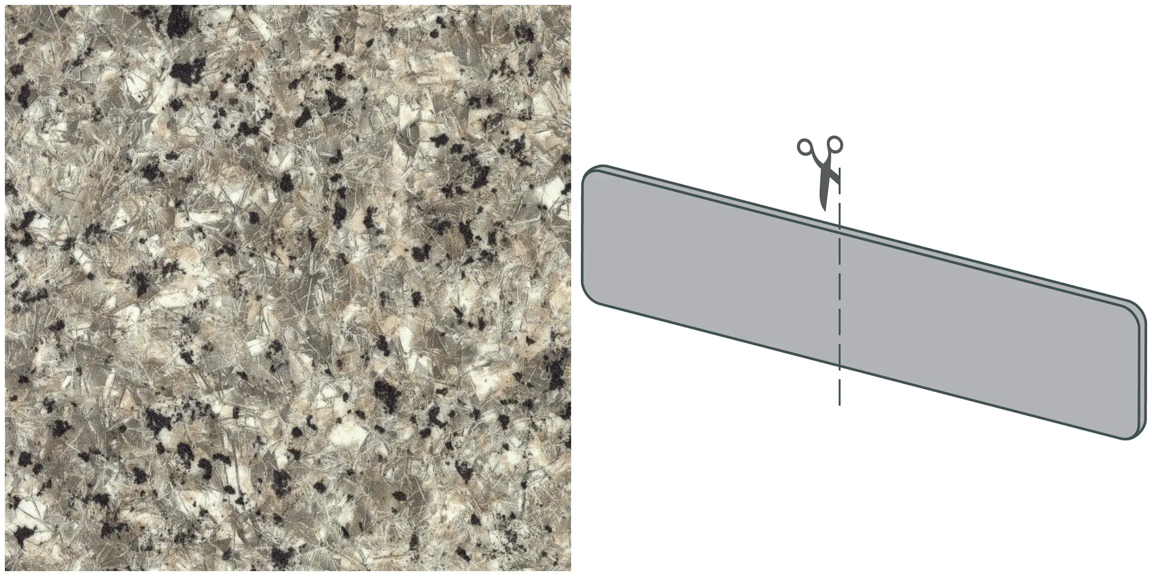 GetaElements InStyle Blende Typ 4 granit crystal (GT463) 405 x 41 x 5 mm