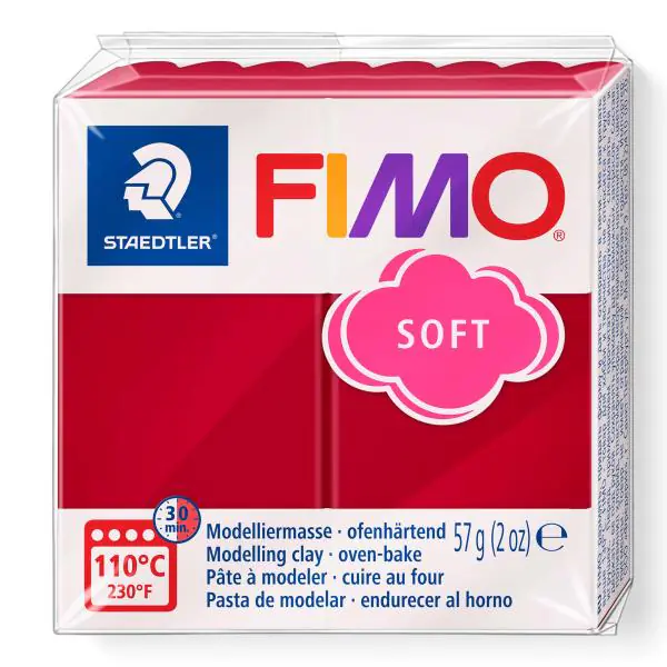 Fimo Soft kirschrot 57 Gramm
