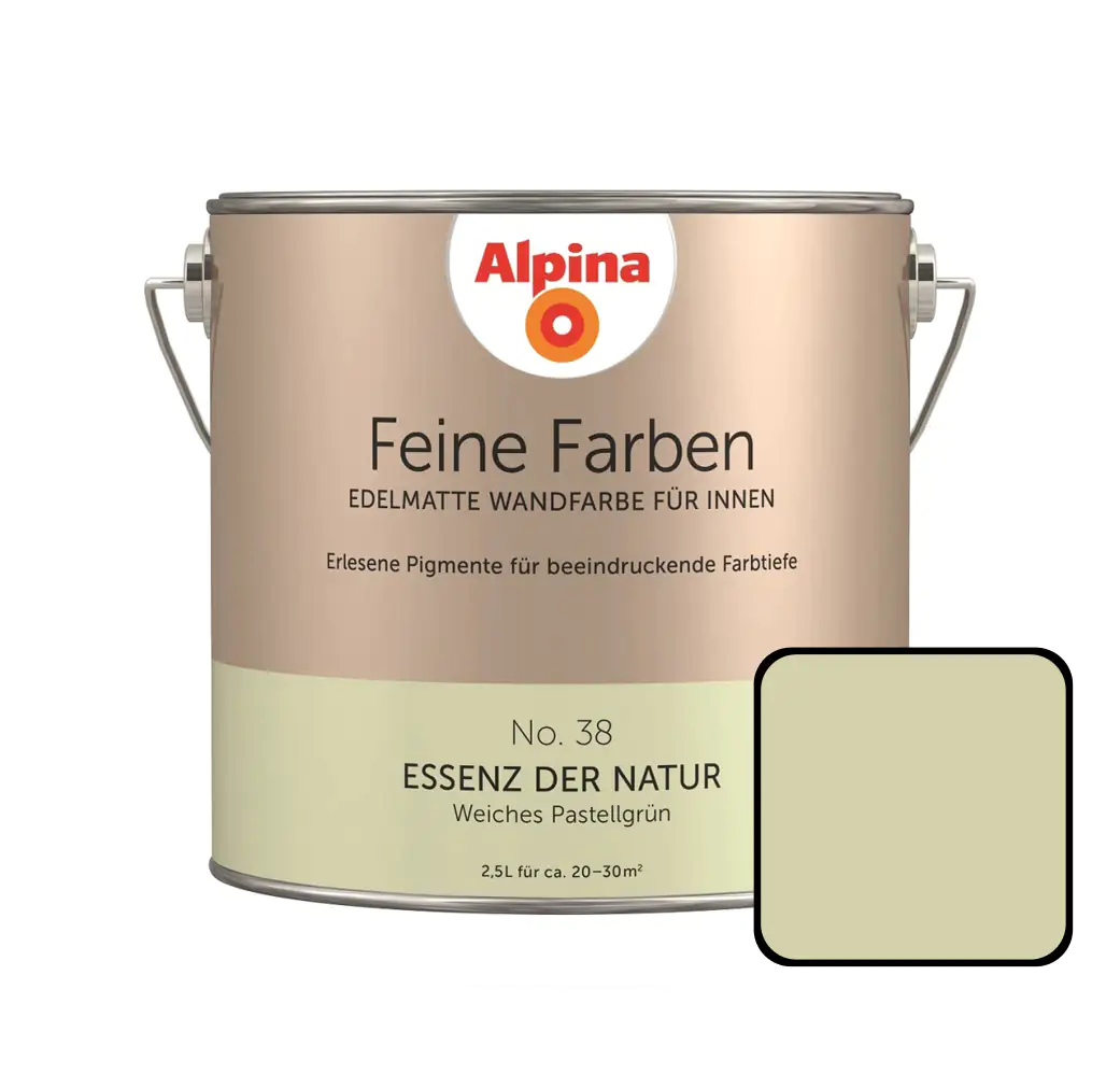 Alpina Feine Farben No. 38 Essenz der Natur 2,5 L weiches pastellgrün edelmatt Alpina Feine Farben No. 38 Essenz der Natur 2,5 L weiches pastellgrün edelmatt