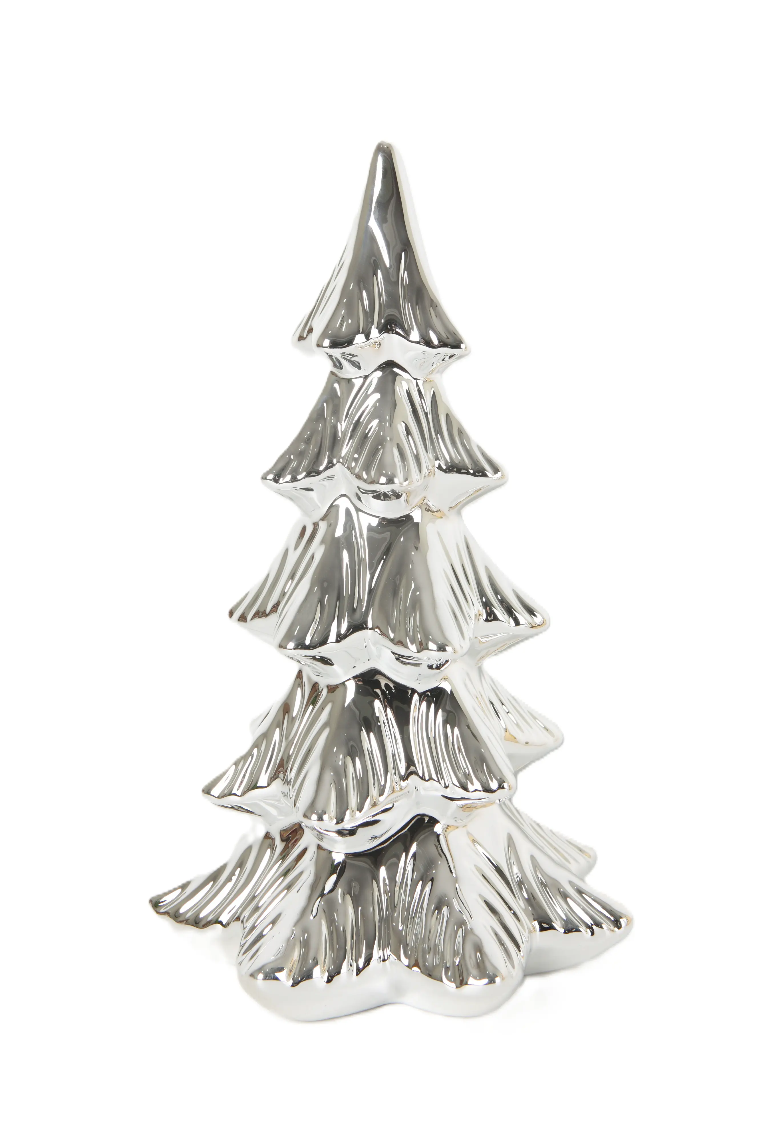 TrendLine Deko Tannenbaum Keramik Ø16,5 x 29 cm silber