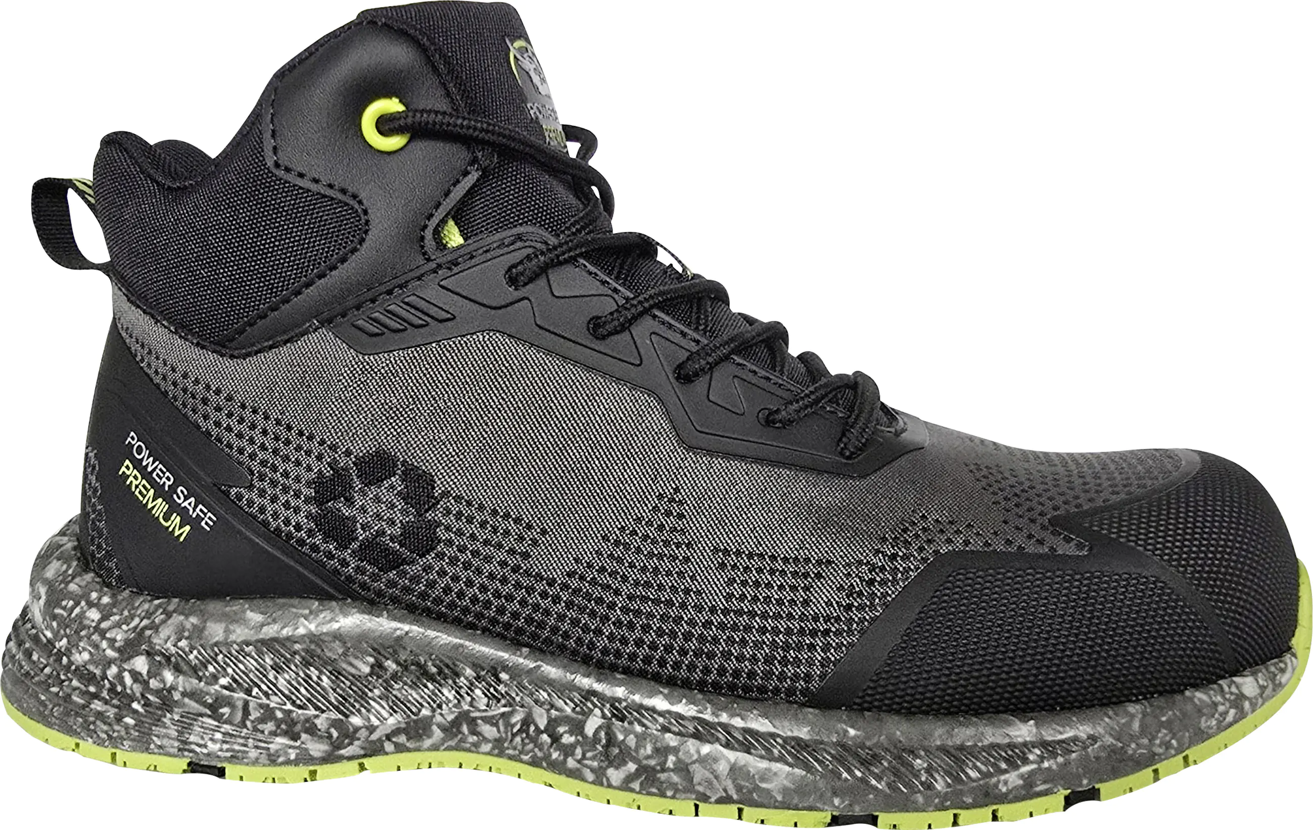 Sicherheitsstiefel Ecostar Mid S1P schwarz-neongrün Sicherheitsstiefel Ecostar Mid S1P schwarz-neongrün