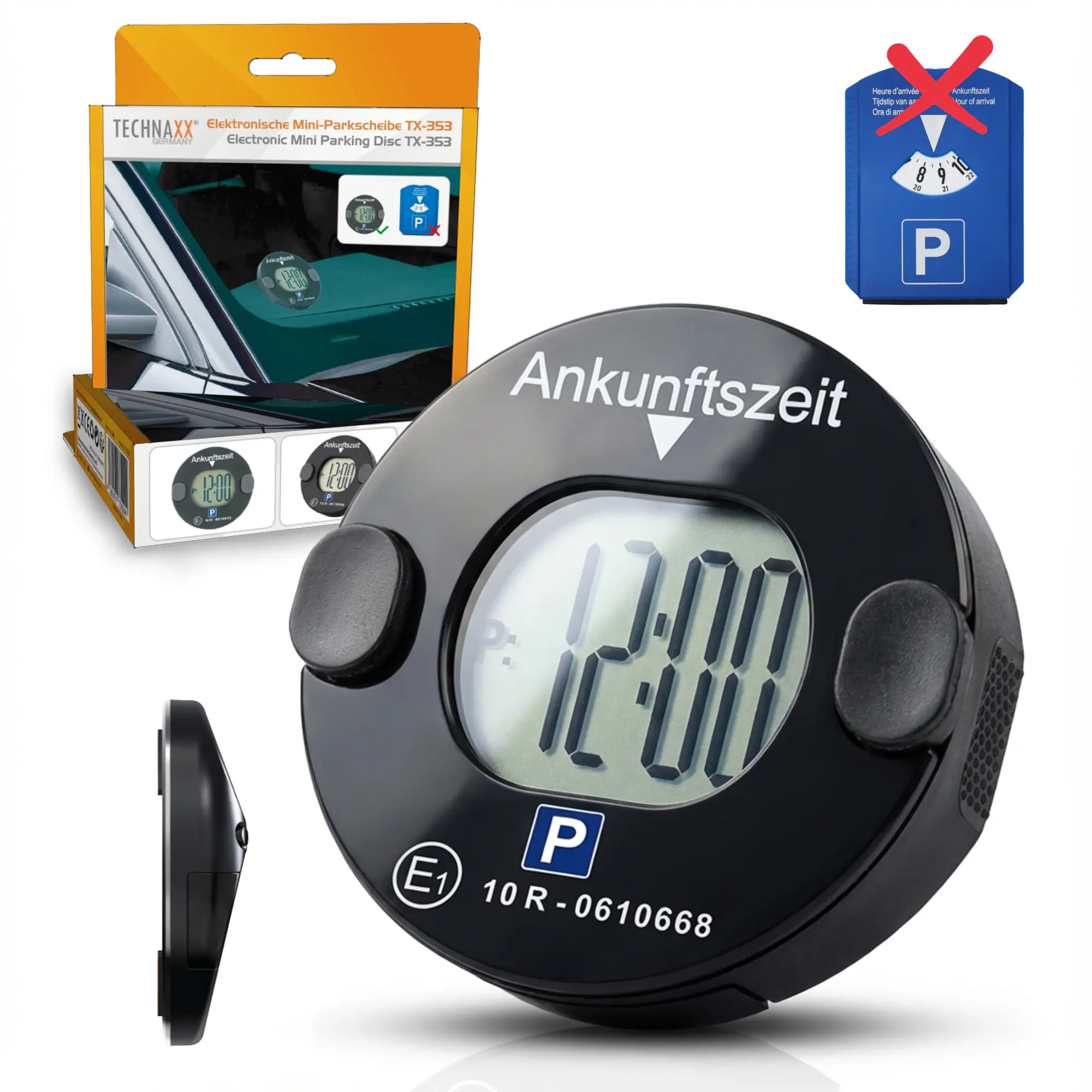 Technaxx elektronische Parkscheibe Mini TX-353 schwarz
