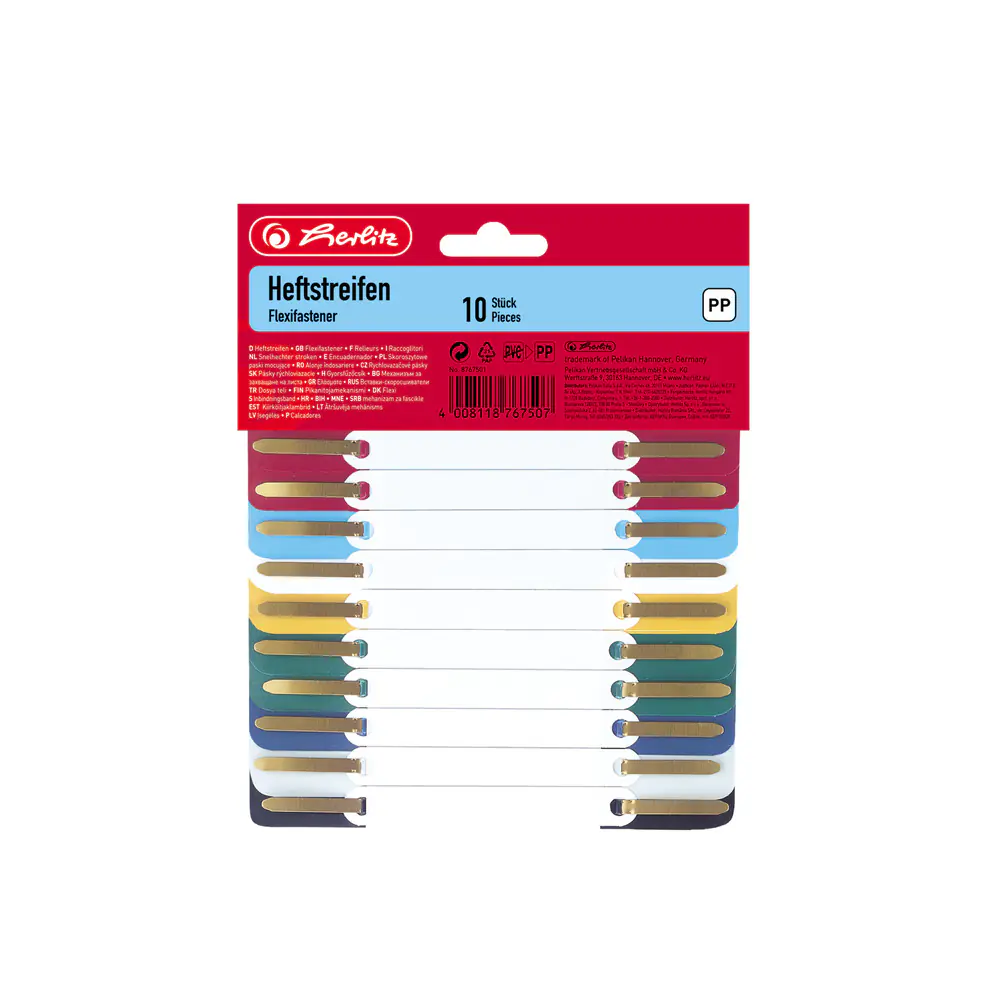 herlitz Heftstreifen PP 10 Stück 3,4 x 15 cm 