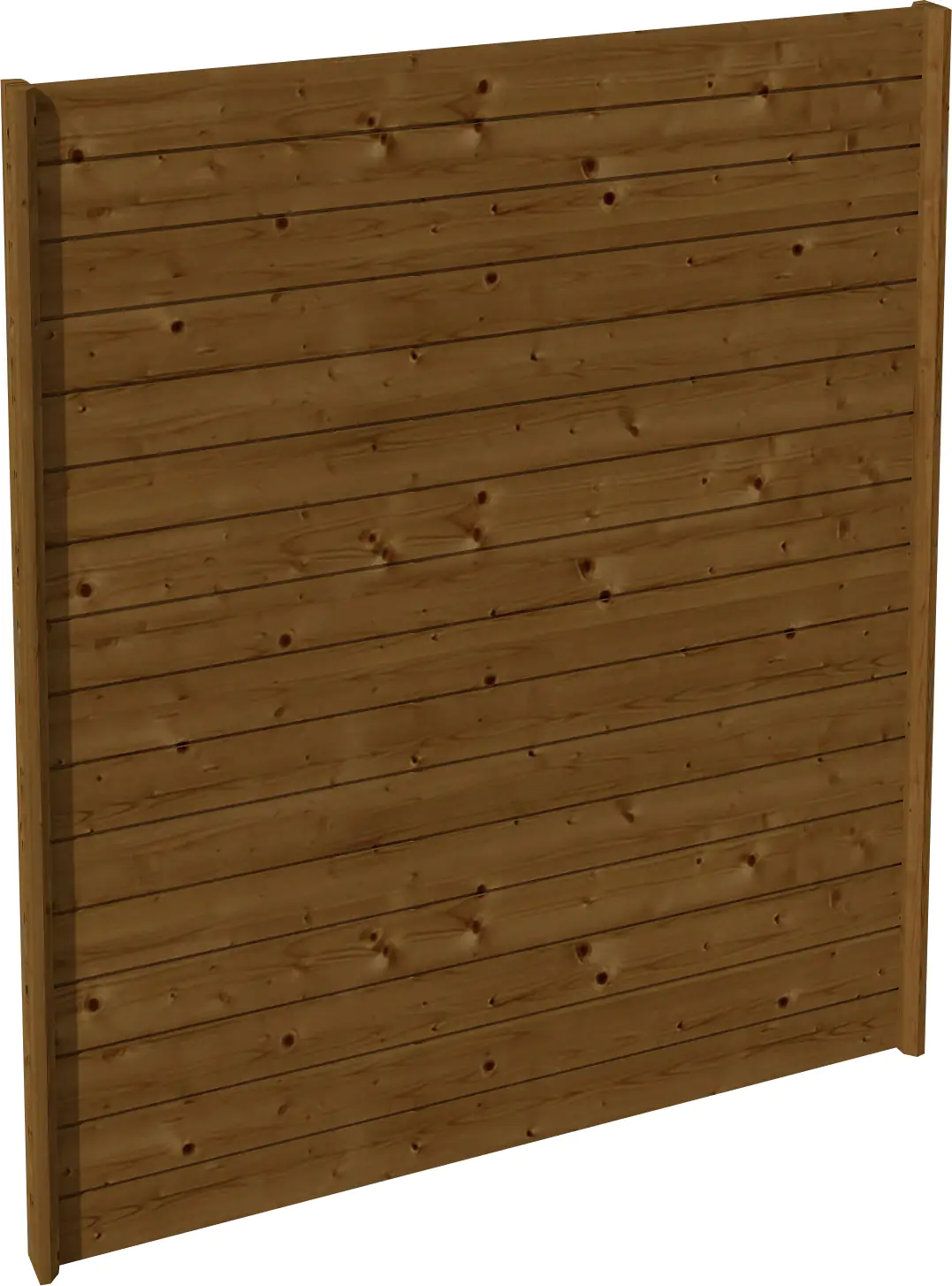 SKAN HOLZ Seitenwand Profilschalung 141x200cm, lasiert in Nussbaum