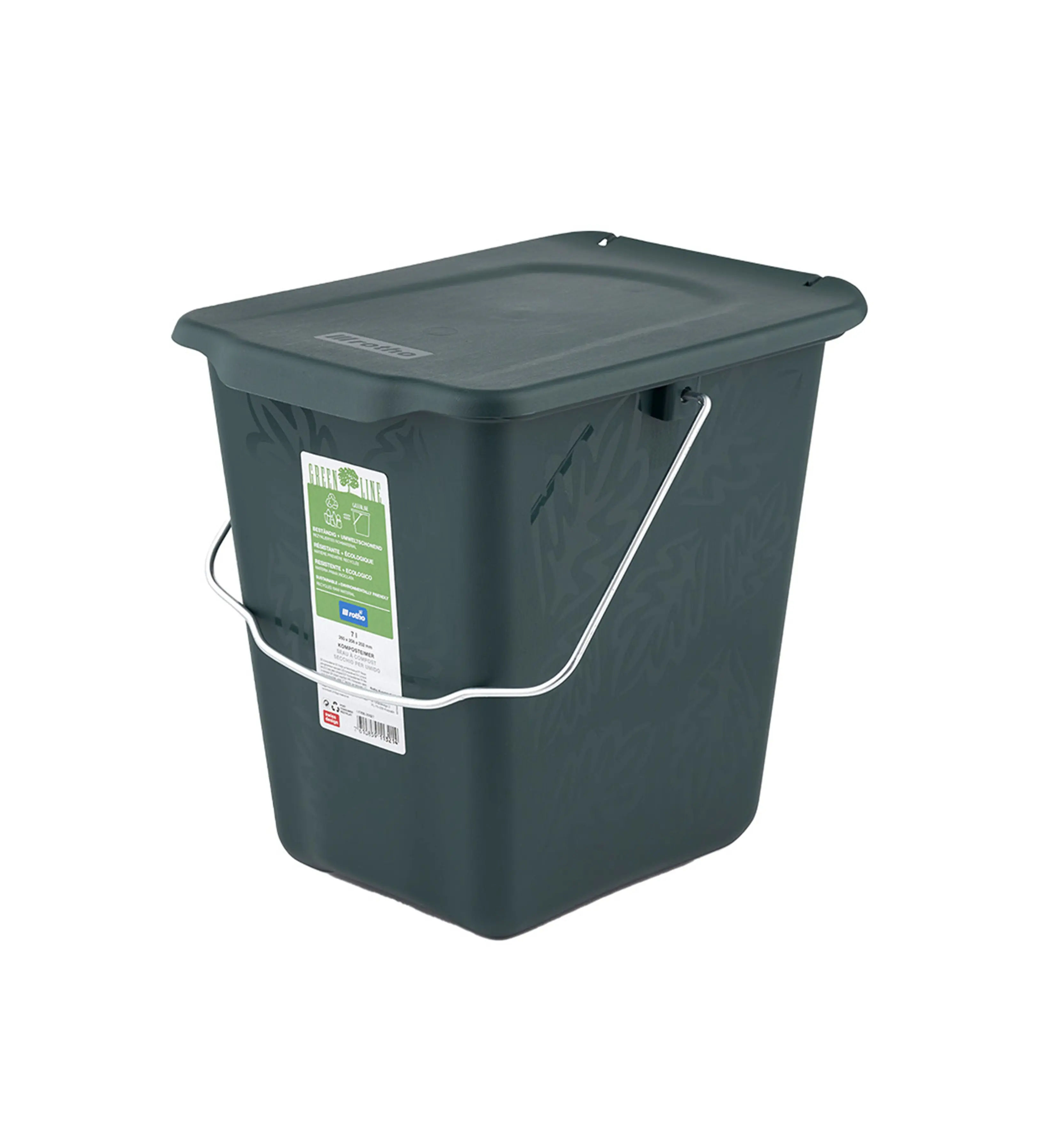 Komposteimer Greenline 7 L, 26 x 20,8 x 25 cm