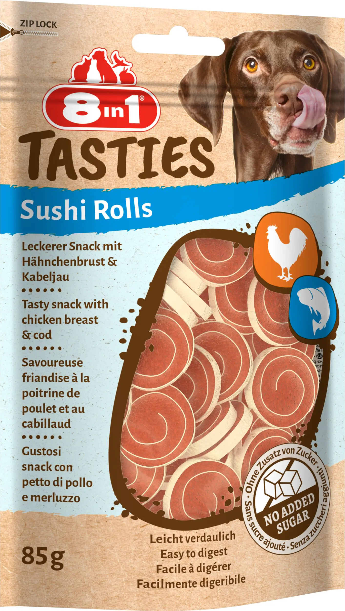 8in1 Hundeleckerli Sushi Rolls 85 g