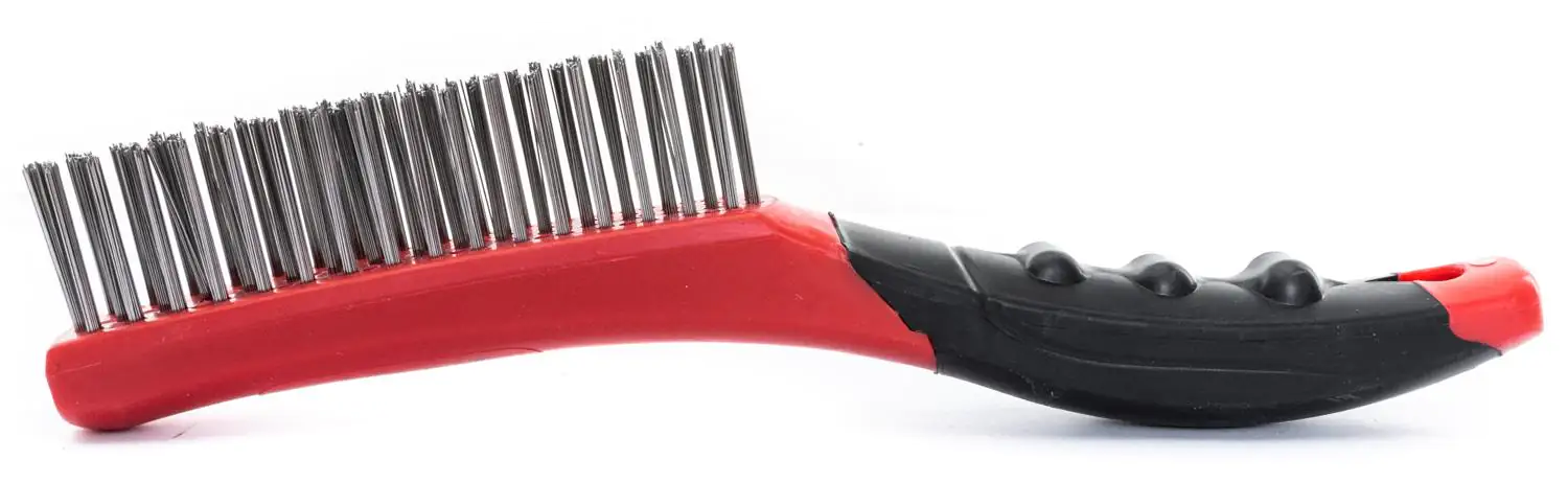 TrendLine Drahtbürste Edelstahl 4-reihig Kunststoffgriff