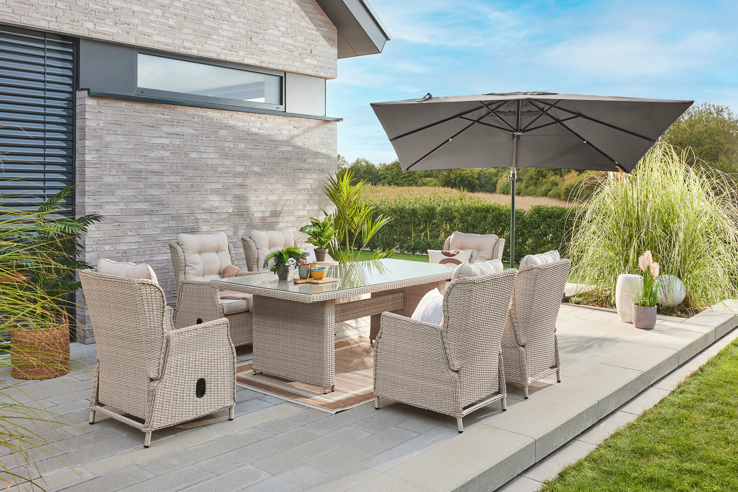 TrendLine Dining Set Bali 7-teilig inkl. Auflagen TrendLine Dining Set Bali 7-teilig inkl. Auflagen