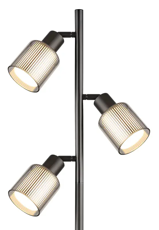 Globo Stehleuchte Villegas 161 cm schwarz-chrom matt