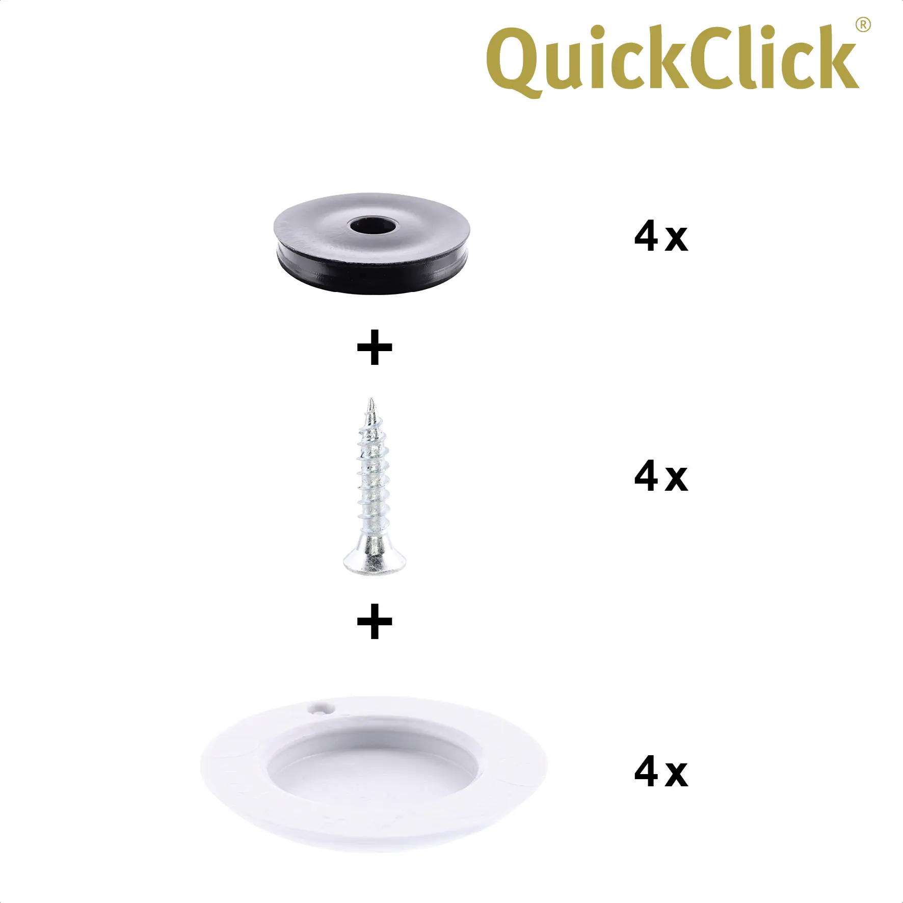 Wagner Möbelgleiter zum Anschrauben Hyper schwarz grau Ø 25 mm - 4 Stück 