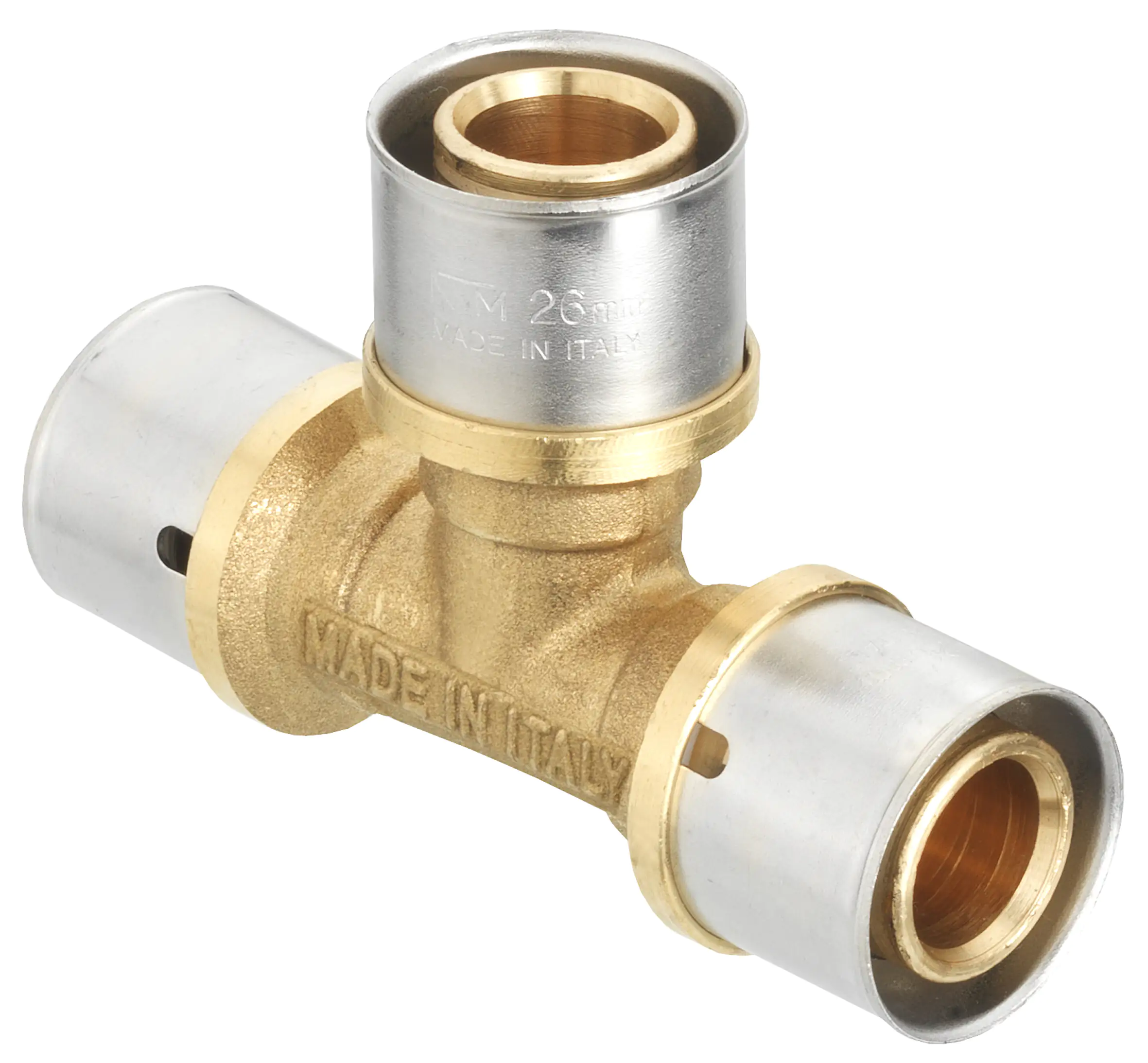 4035300826940 Cornat Press-T-Stück komplett Messing/Edelstahl, ø 16 mm