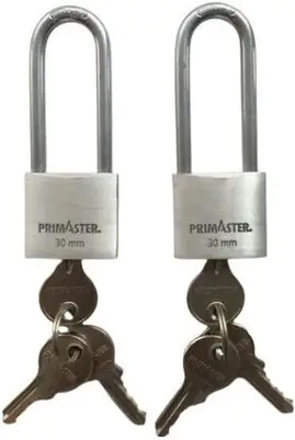 Primaster Vorhängeschlösser Aluminium 80 mm inkl. 6 Schlüssel