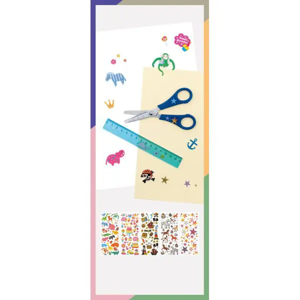 Glitzer-Sticker ''Fantasia'' 5 Blatt 10 x 23 cm sortiert