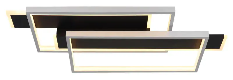 Globo Deckenleuchte Finnley 62 x 27 cm L x B schwarz warmweiß