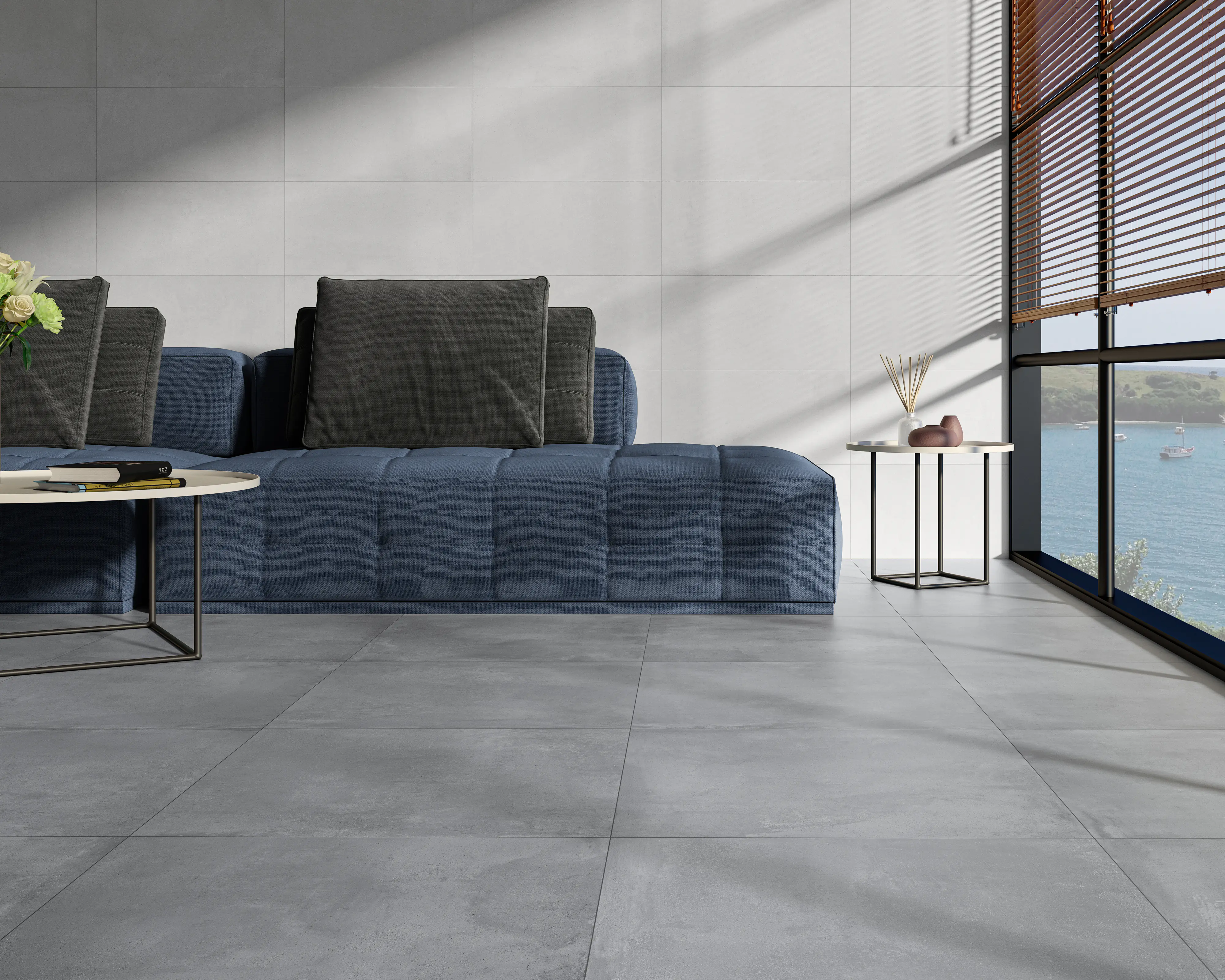 Bodenfliese Feinsteinzeug Bristol 30 x 60 cm grau