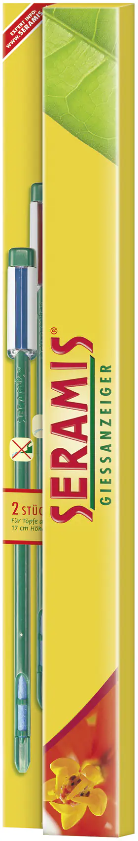 Seramis Watergeefindicator – 26 Cm, 2 Stuks, Groen – Werkt Zonder Batterijen, Kleurindicator (blauw = Voldoende, Rood = Water Geven) – Voor Potgrond En Kleigranulaat