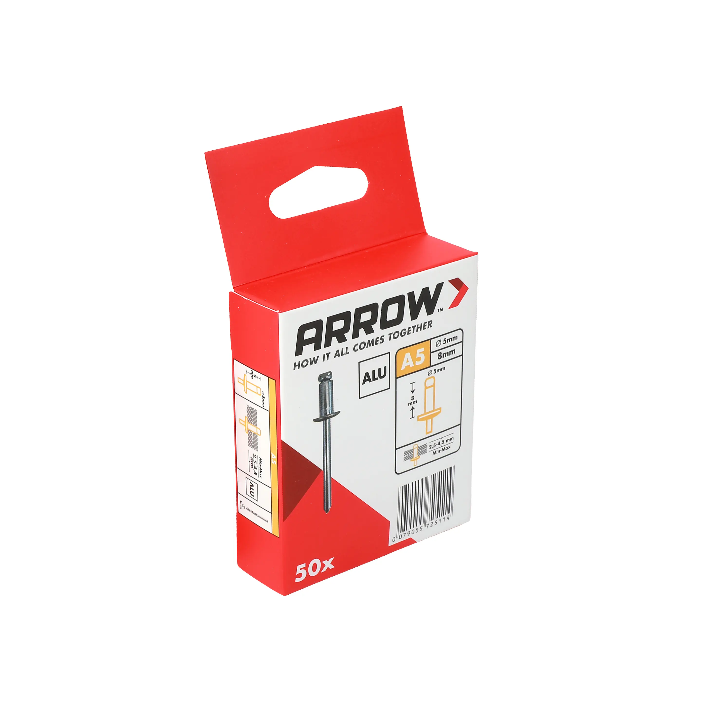 Arrow Blindniete Typ RA Ø 5 x 8 mm Aluminium 50 Stück 