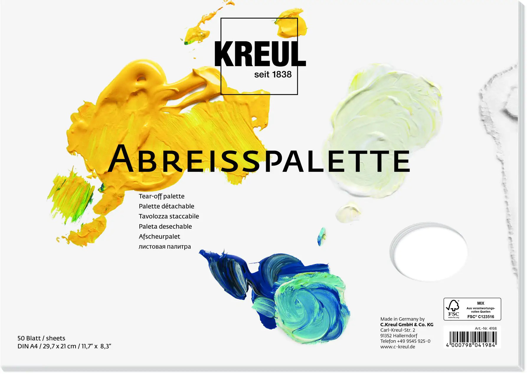 Kreul Solo Goya Abreisspalette für Öl- und Acrylmalerei 50 Blatt Kreul Solo Goya Abreisspalette für Öl- und Acrylmalerei 50 Blatt