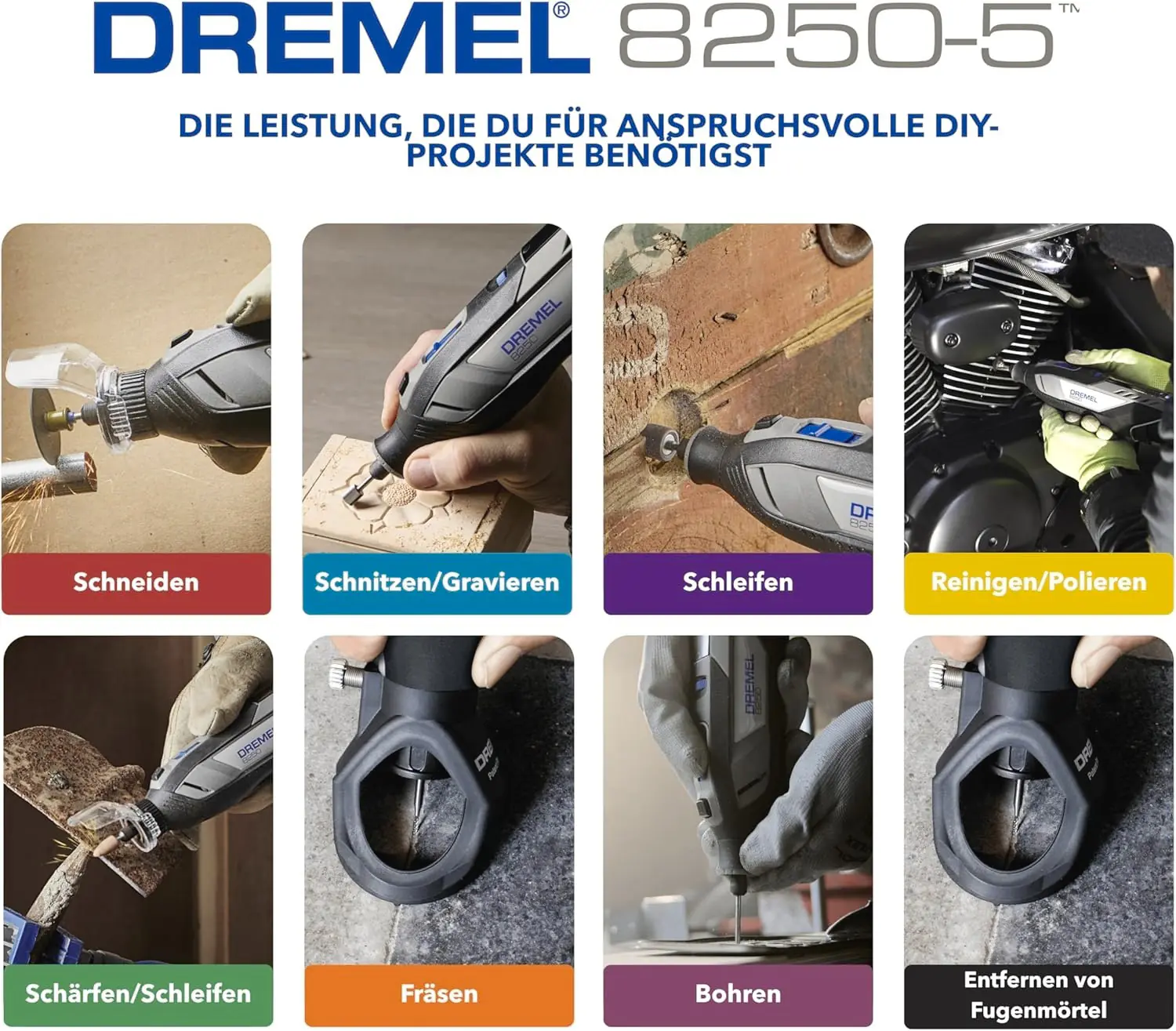 Dremel Akku-Multitool 8250-5/65 8250 Platinum+ 12V 2 Ah 65-teilig