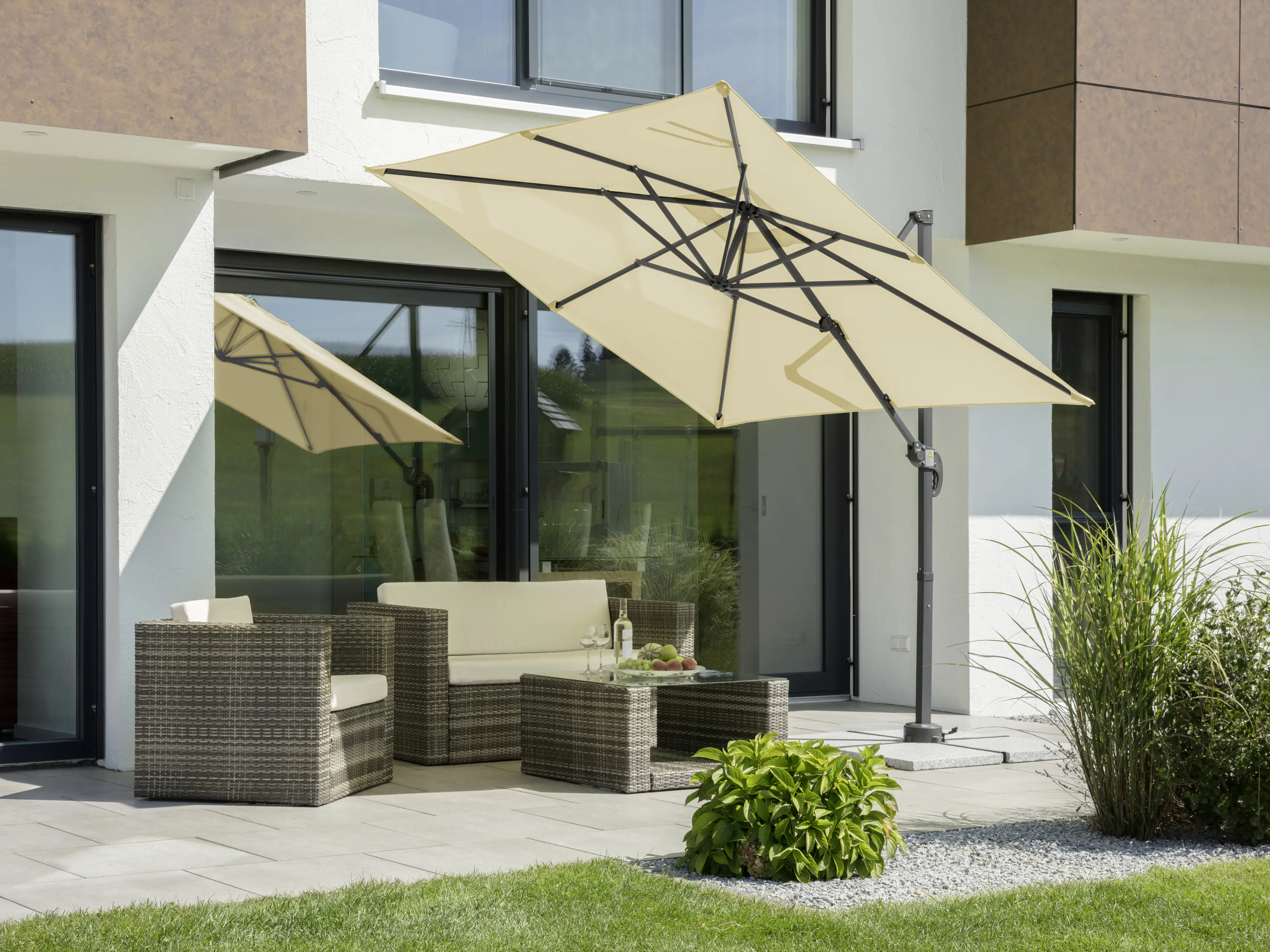 Schneider Sonnenschirm Rhodos Junior natur 230 x 230 cm Schneider Sonnenschirm Rhodos Junior natur 230 x 230 cm