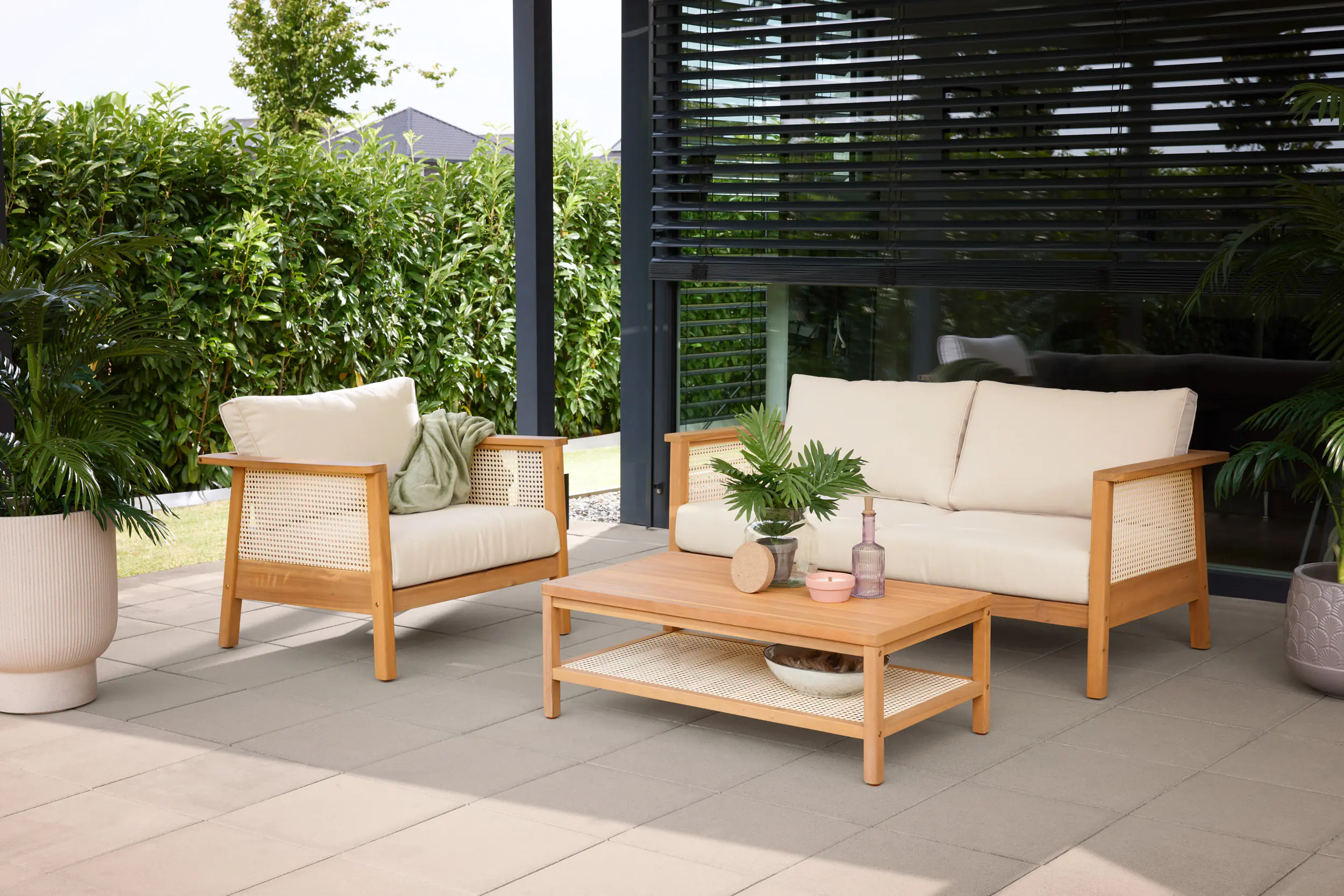 Primaster Gartenmöbel-Set Aruba Akazie/Wiener Geflecht Primaster Gartenmöbel-Set Aruba Akazie/Wiener Geflecht