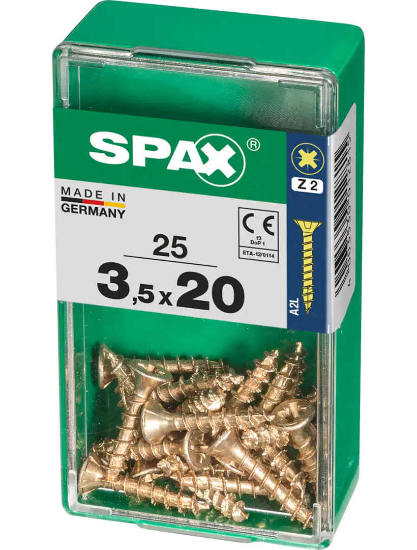 Spax Universalschrauben 3.5 x 20 mm PZ 2 - 25 Stk.
