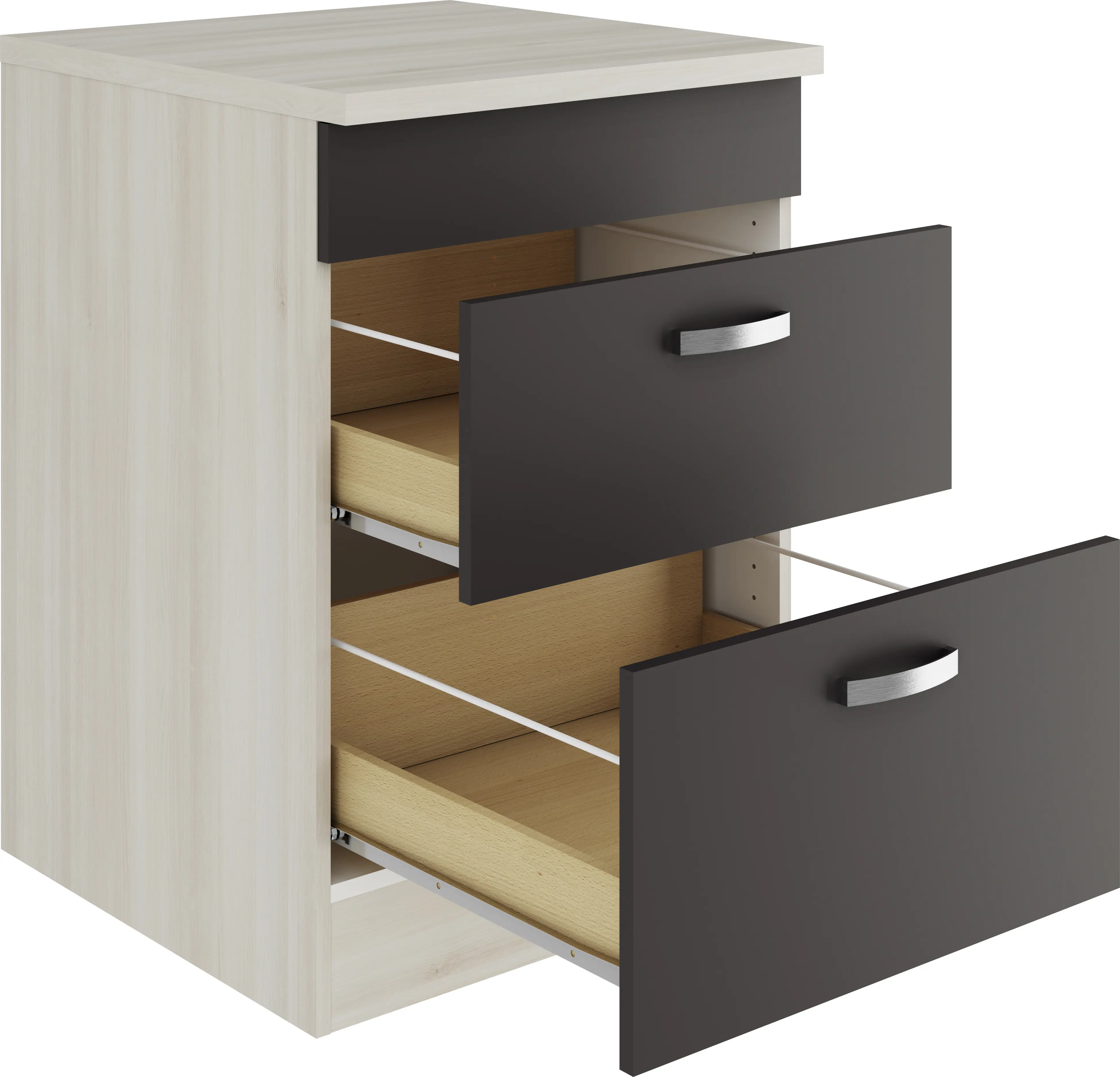 Optifit Unterschrank Faro 220 anthrazit/akazie 60 cm