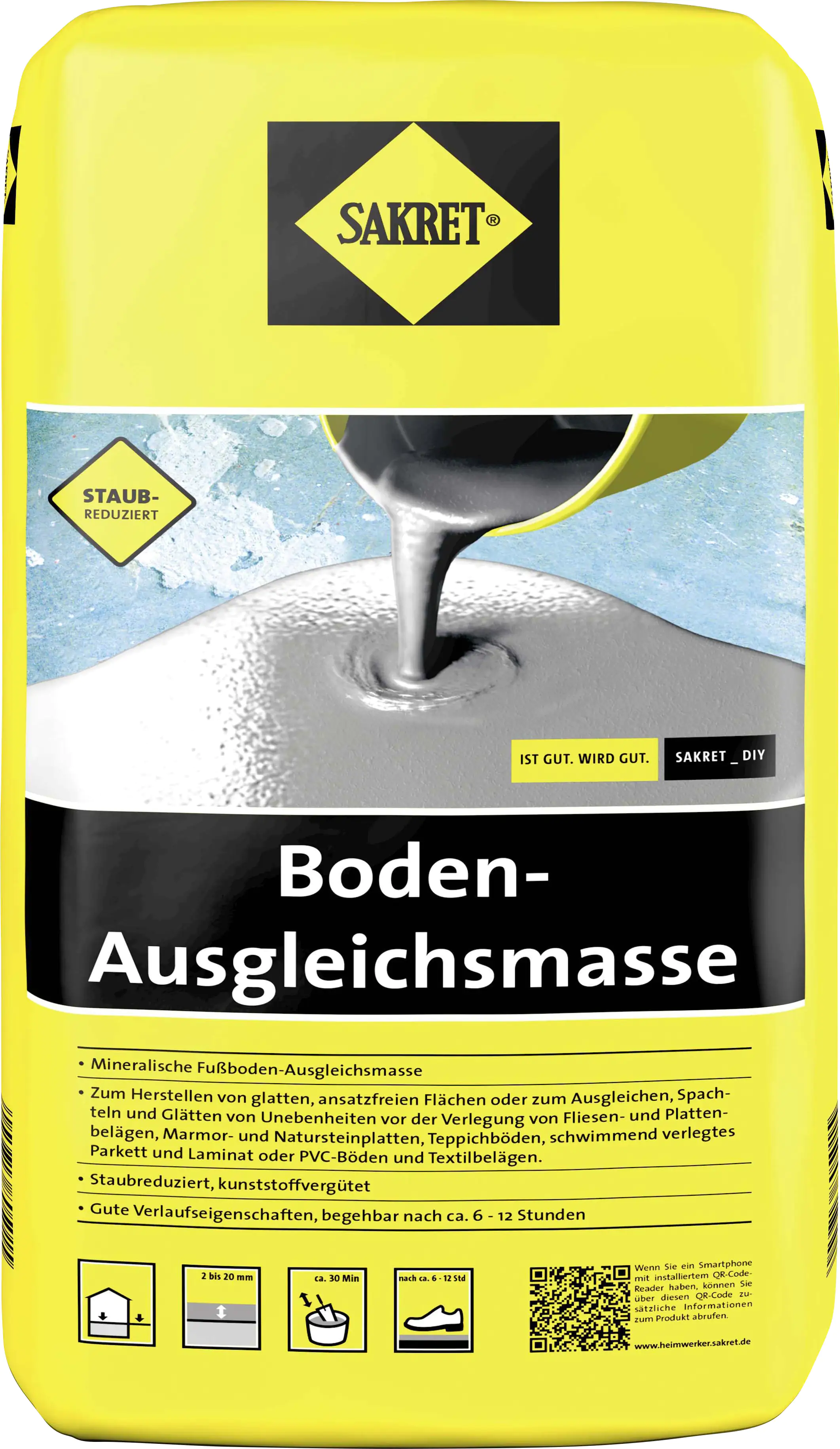 SAKRET Boden-Ausgleichsmasse 10 kg Sack grau