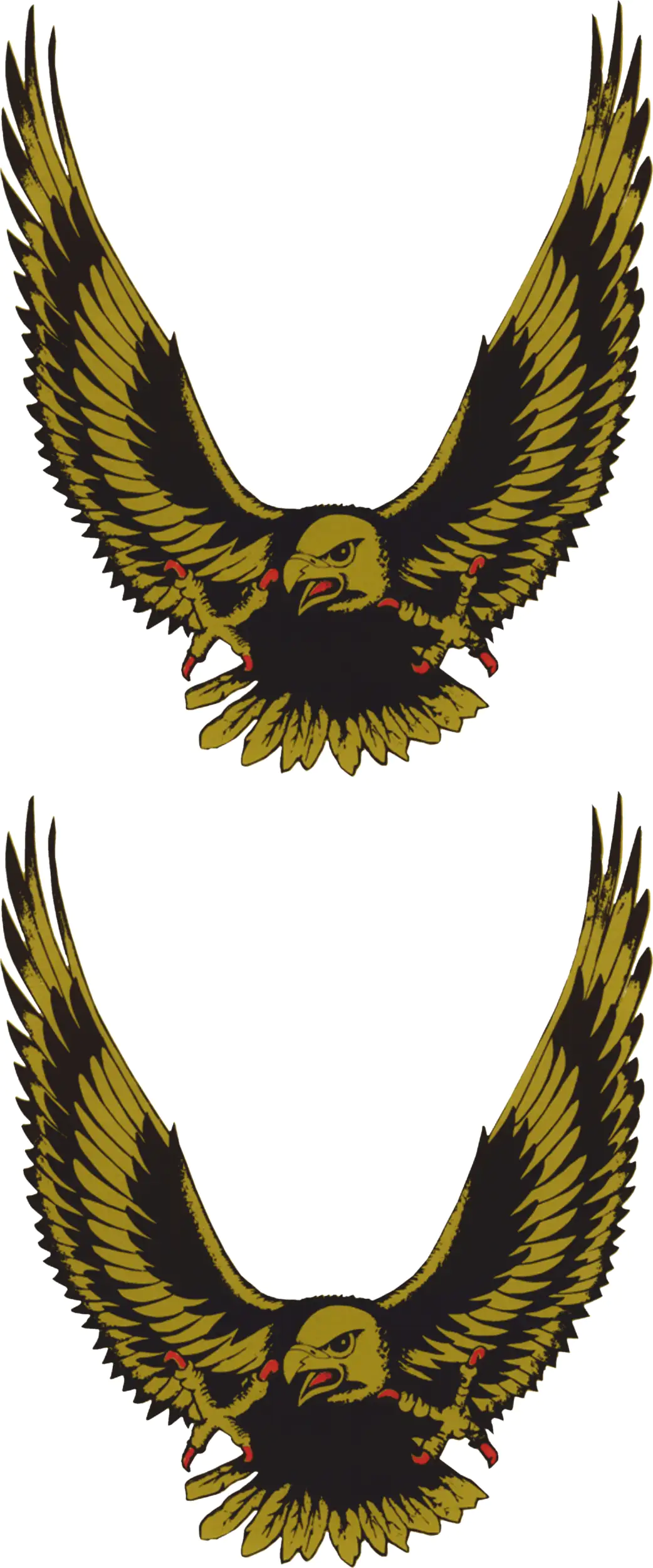 Hermann Schütz Aufkleber Adler gold 2er-Set je 55x45mm