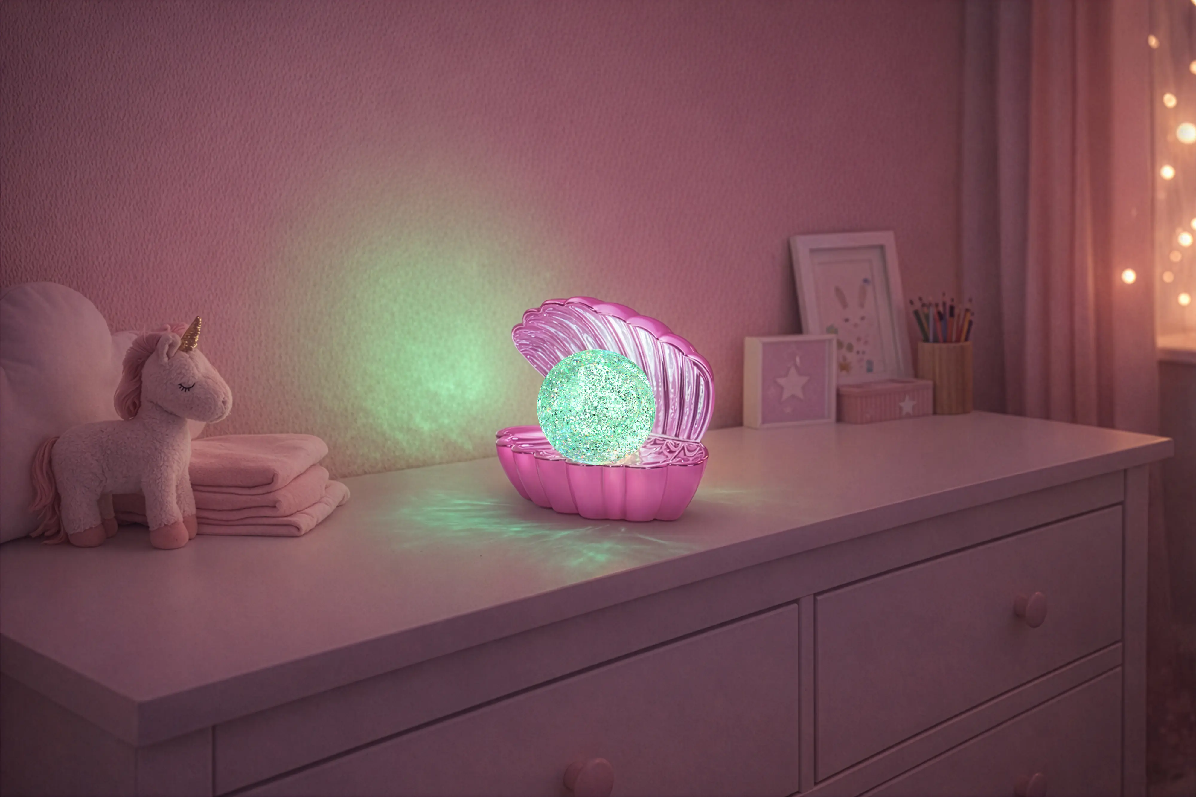 Reality LED-Tischleuchte Shelly Fun 17,5 x 14,5 cm pink