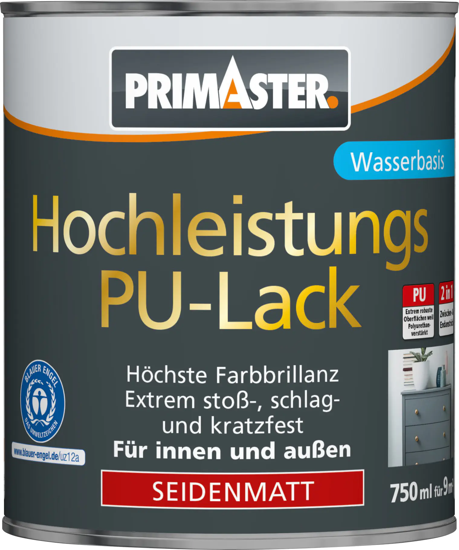 Primaster Hochleistungs-PU-Lack RAL 9010 750 ml 2in1 weiß seidenmatt Primaster Hochleistungs-PU-Lack RAL 9010 750 ml 2in1 weiß seidenmatt