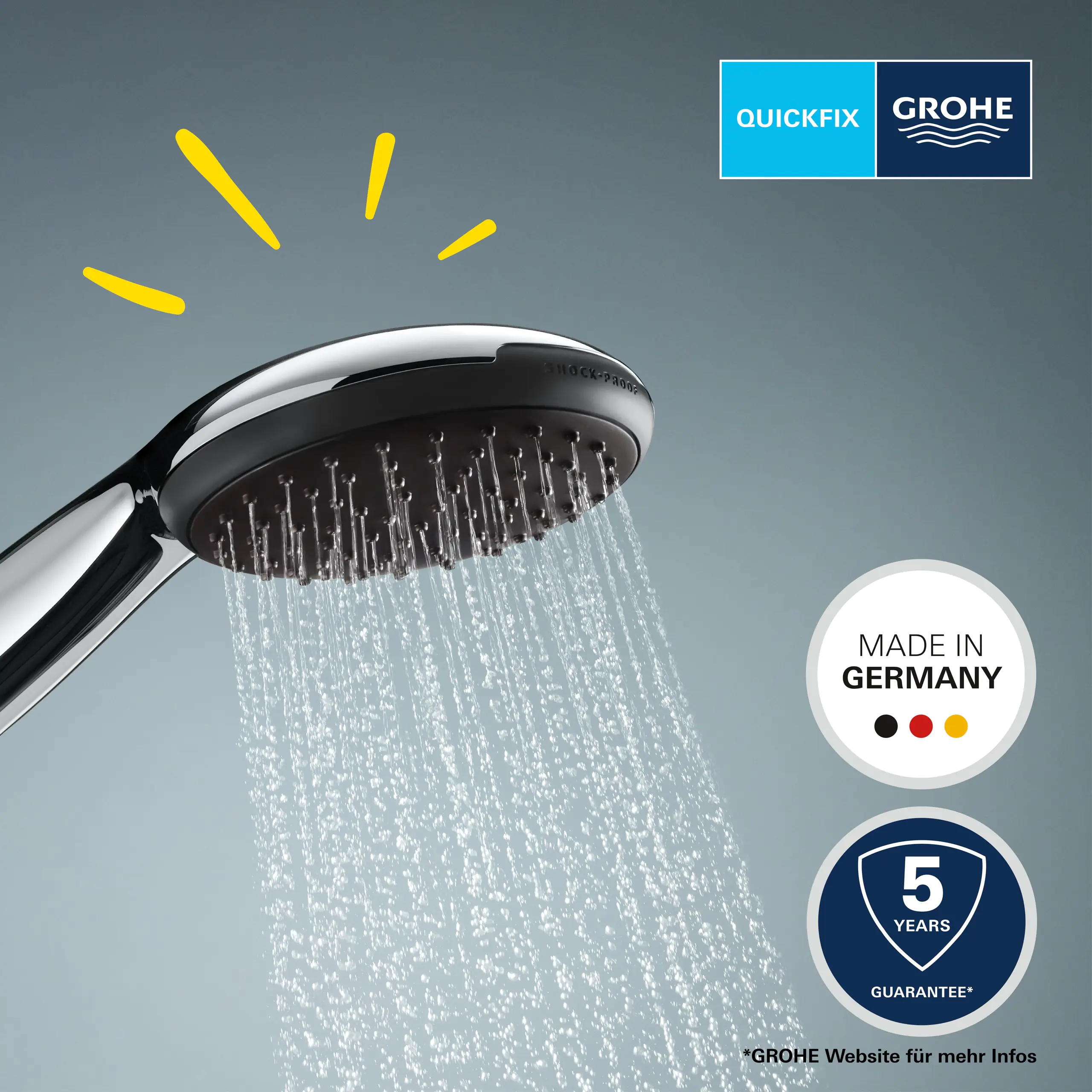 Grohe Vitalio Handbrause Start 110 2 Strahlarten chrom Grohe Vitalio Handbrause Start 110 2 Strahlarten chrom