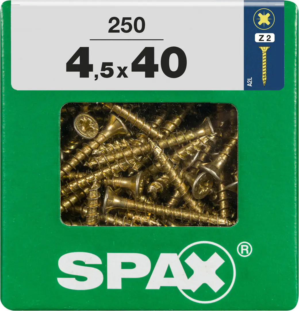 Spax Universalschrauben 4.5 x 40 mm PZ 2 - 250 Stk.