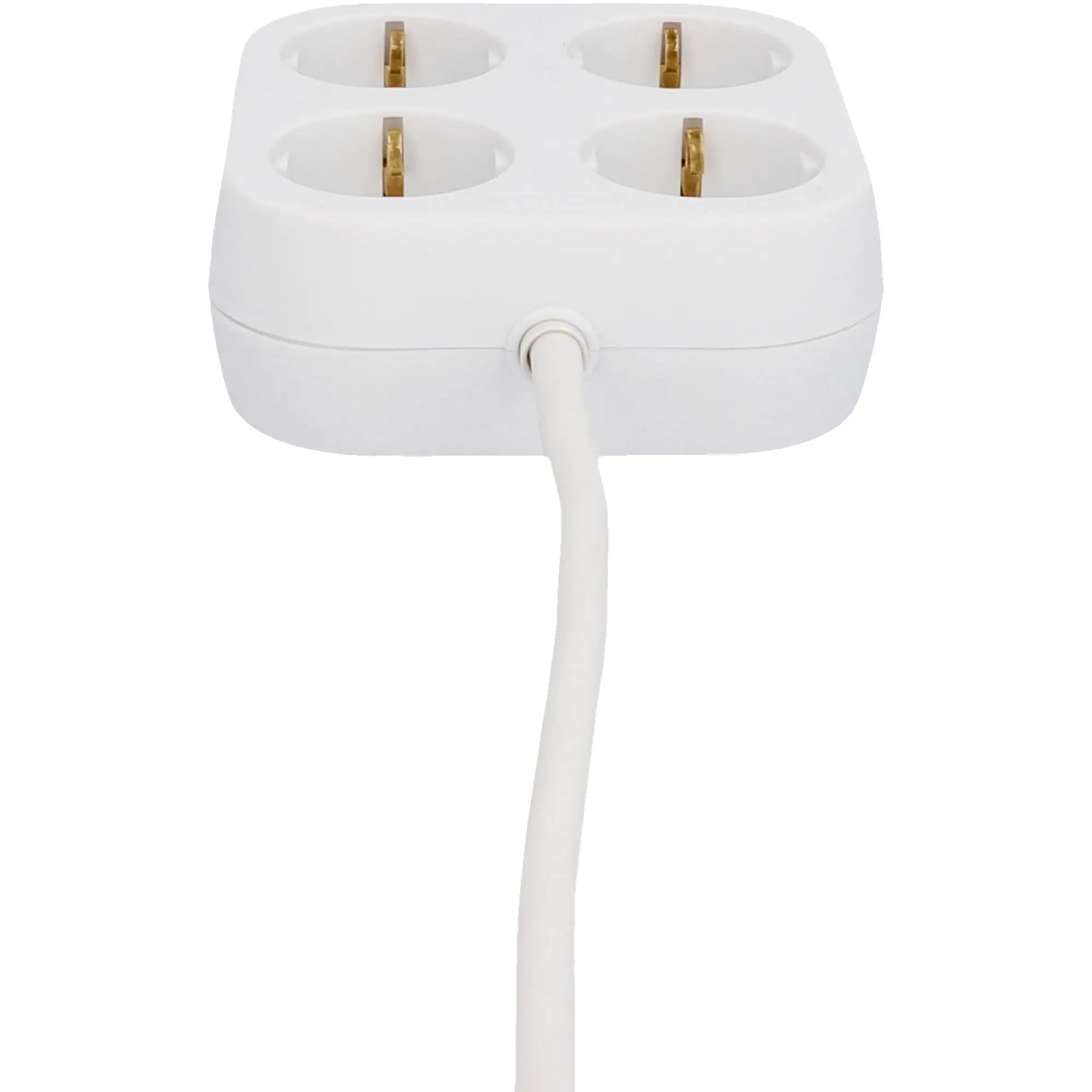 Unitec Steckdosenleiste 4-fach 1,4m quadratisch, weiß