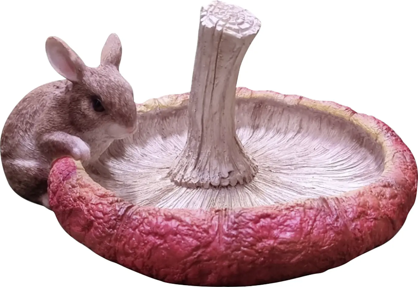 Dekofigur Hasen Tränke 23 cm rot weiß Dekofigur Hasen Tränke 23 cm rot weiß