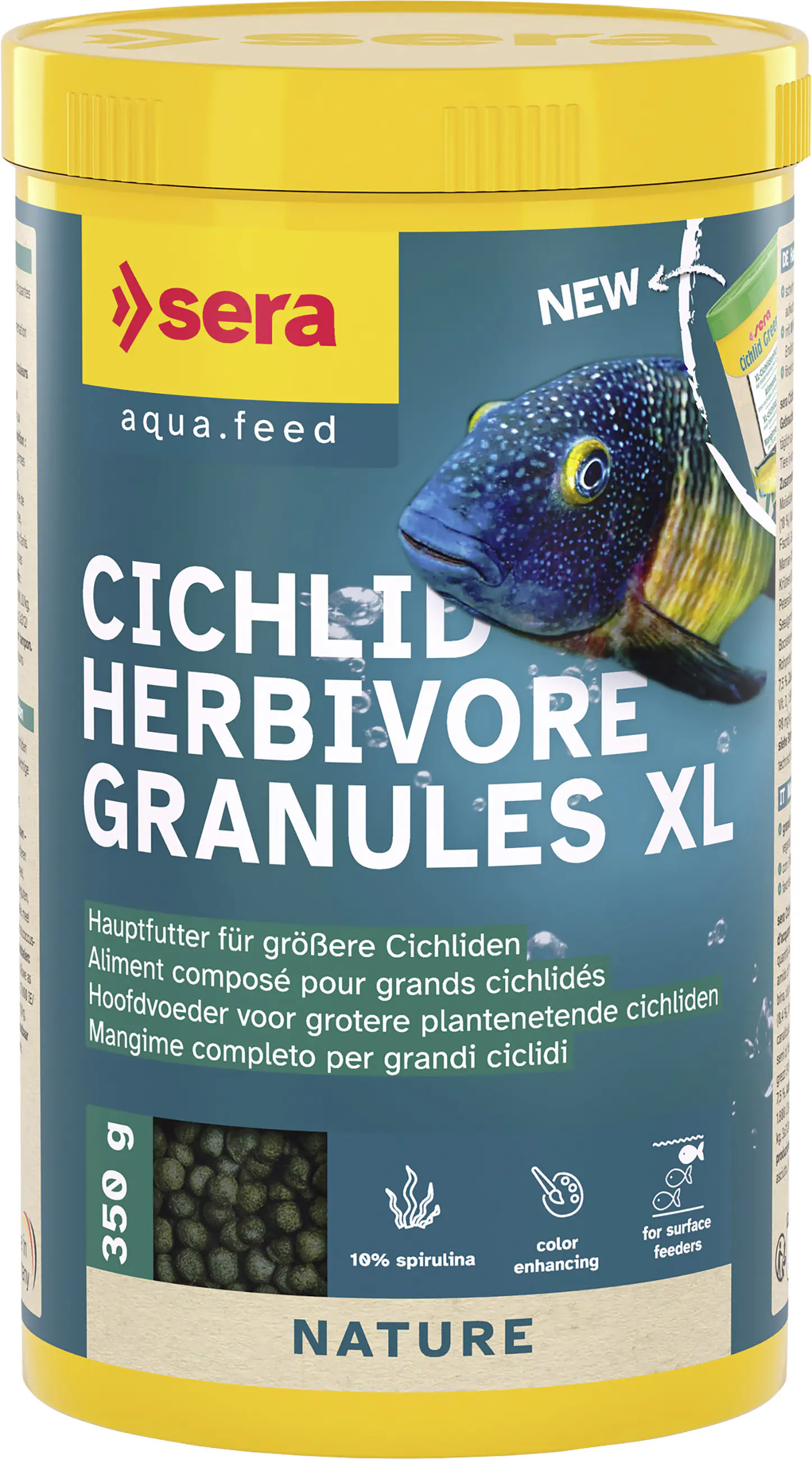 Sera Fischfutter Cichlid Herbivore Granules XL 1 L