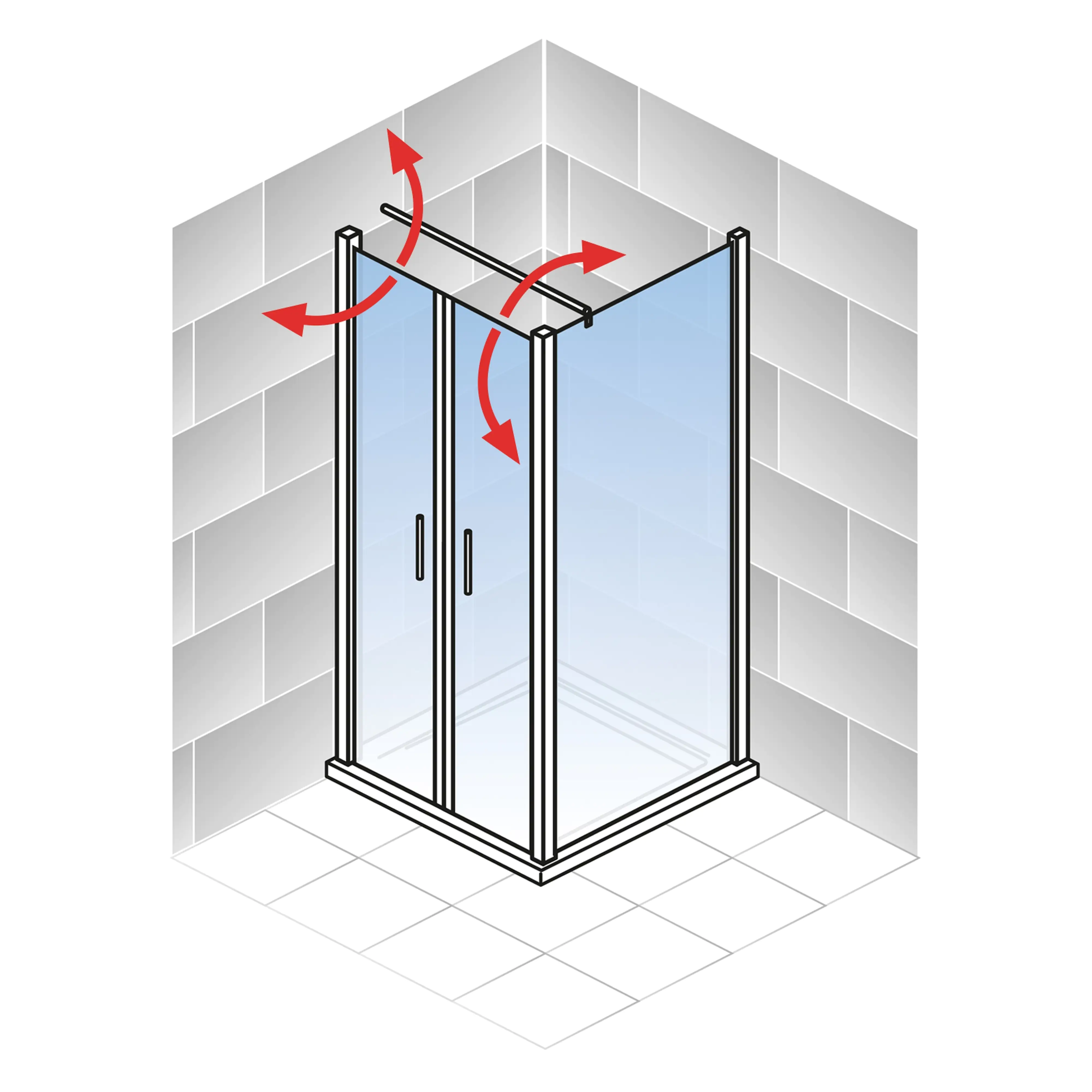 Schulte Pendeltür und Seitenwand rechts 90 x 90 x 200 cm Garant 2.0 mattschwarz Türanschlag links Schulte Pendeltür und Seitenwand rechts 90 x 90 x 200 cm Garant 2.0 mattschwarz Türanschlag links