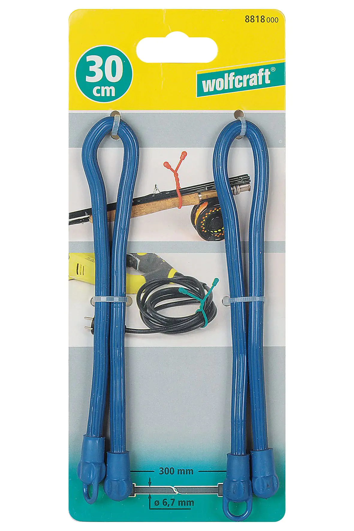 Wolfcraft Kabelbinder All Flex 6,7 x 300 mm 2 Stück wiederverwendbar