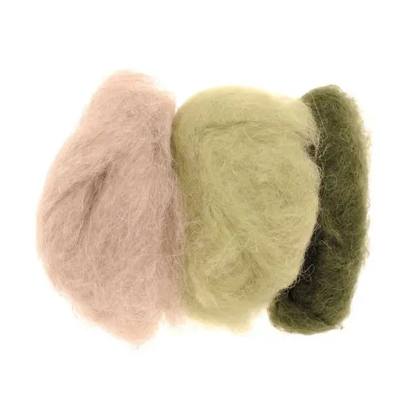 Glorex Schafwolle grün mix 3 x 10 g