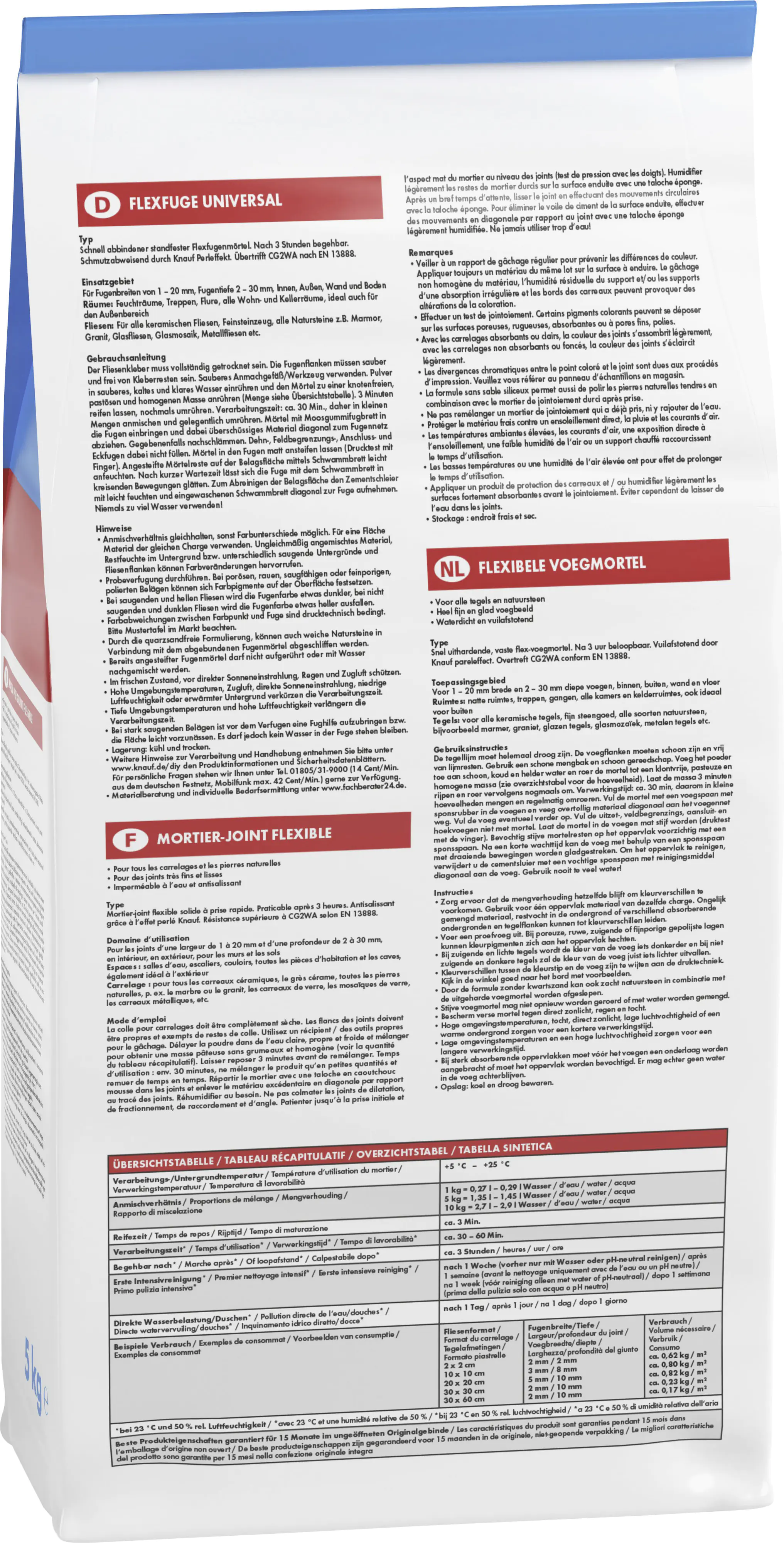 Knauf Fugenmörtel Flexfuge Universal 1 - 20 mm bahamabeige 5 kg