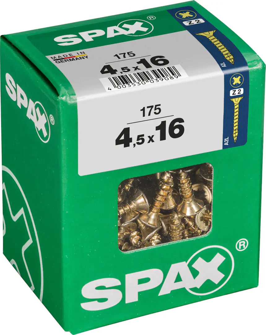 Spax Universalschrauben 4.5 x 16 mm PZ 2 - 175 Stk.
