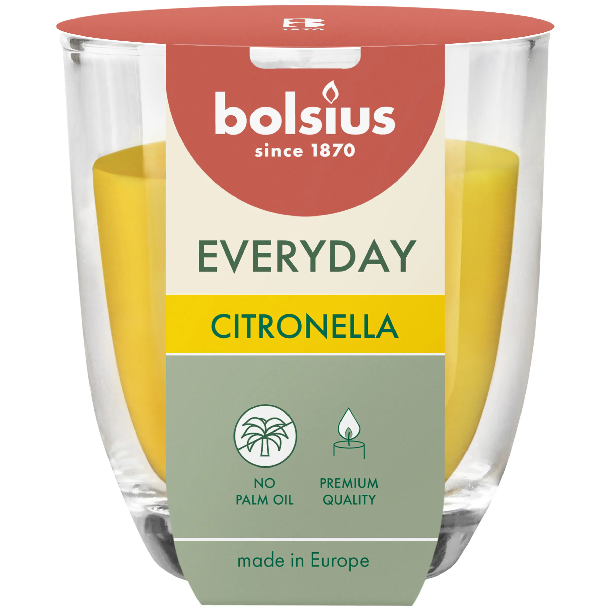 Bolsius Duftkerze Everyday Citronella 8 cm im Glas
