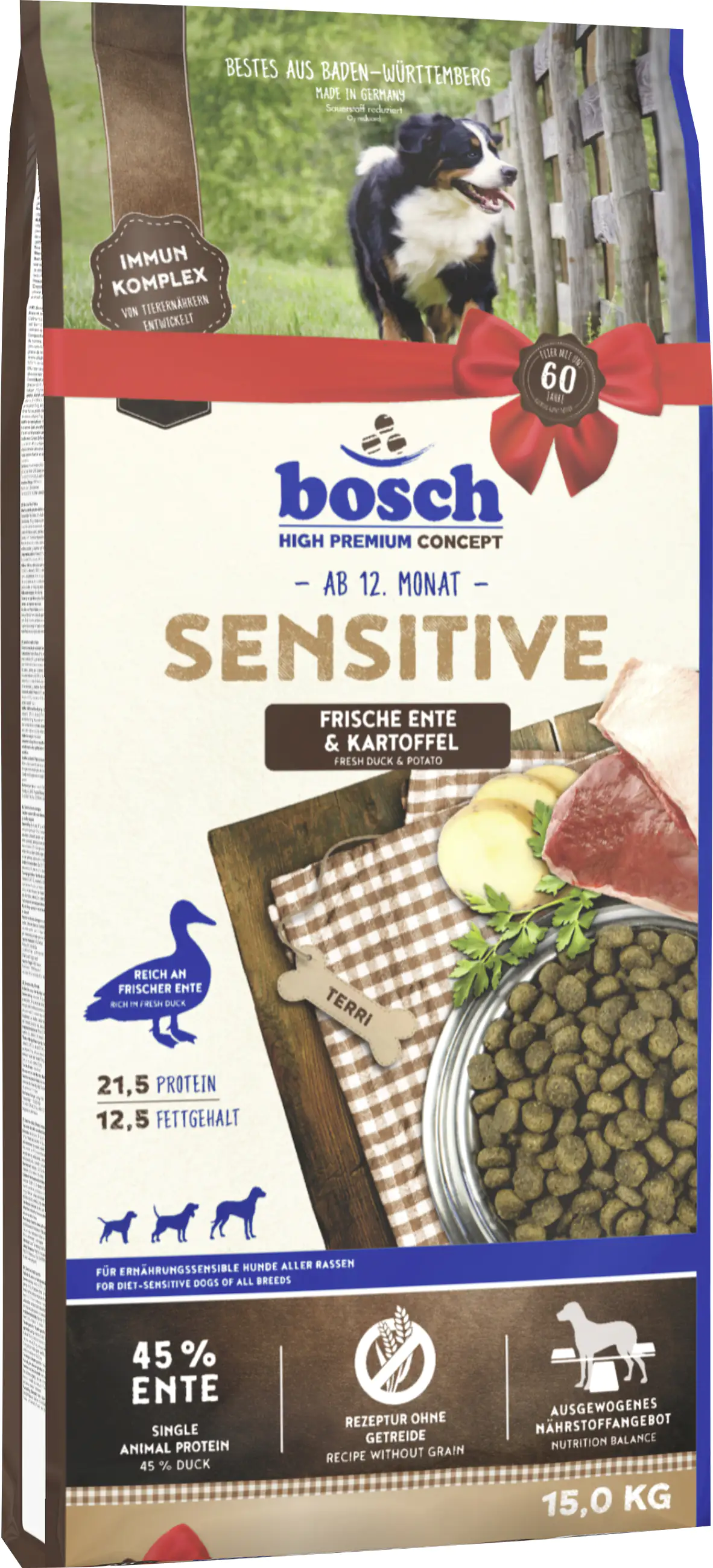 Bosch Sensitive Ente & Kartoffel 15 kg 15 kg